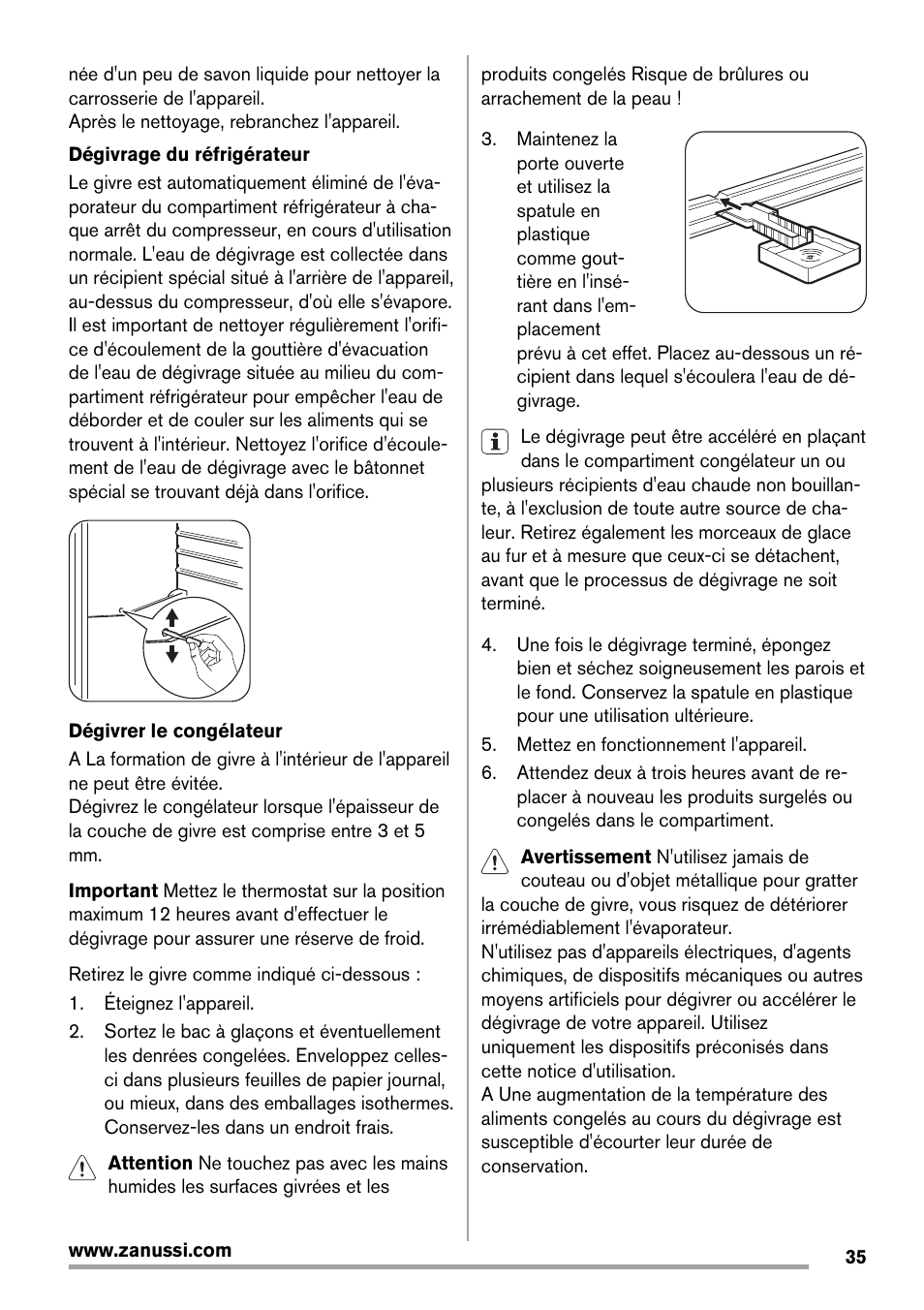 Zanussi ZBB25430SA User Manual | Page 35 / 60