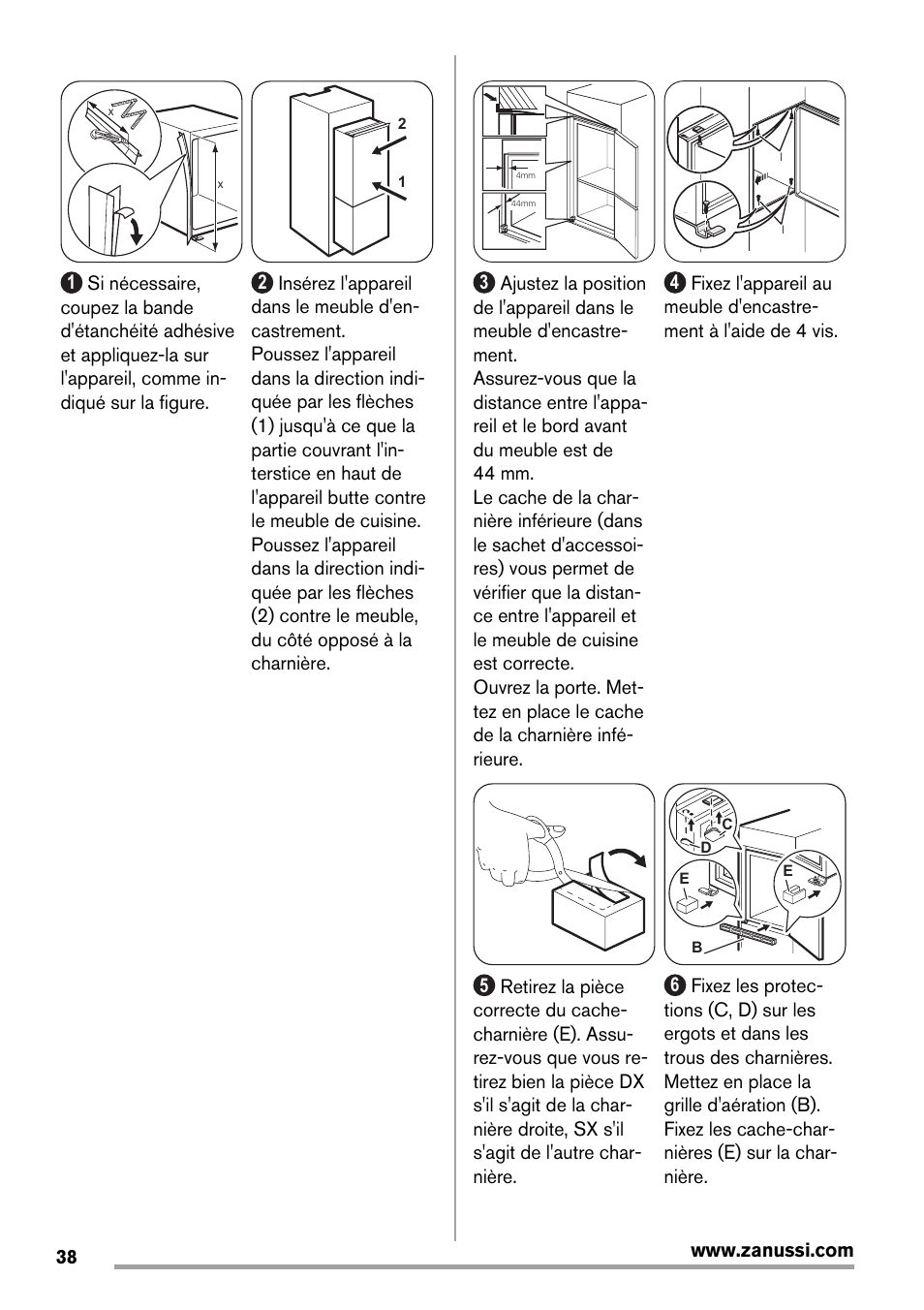 Zanussi ZBB29450SA User Manual | Page 38 / 56