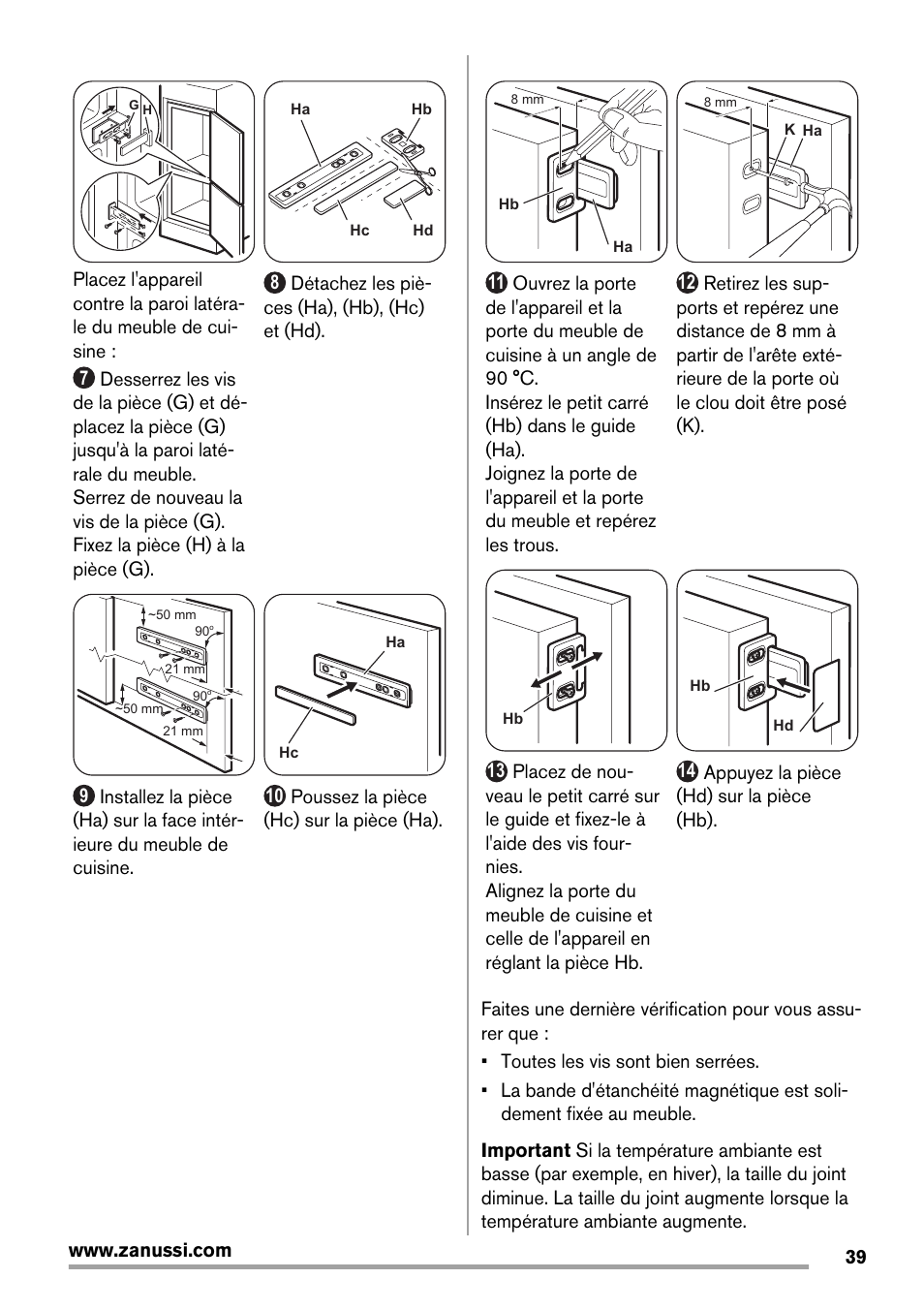 Zanussi ZBB29450SA User Manual | Page 39 / 56