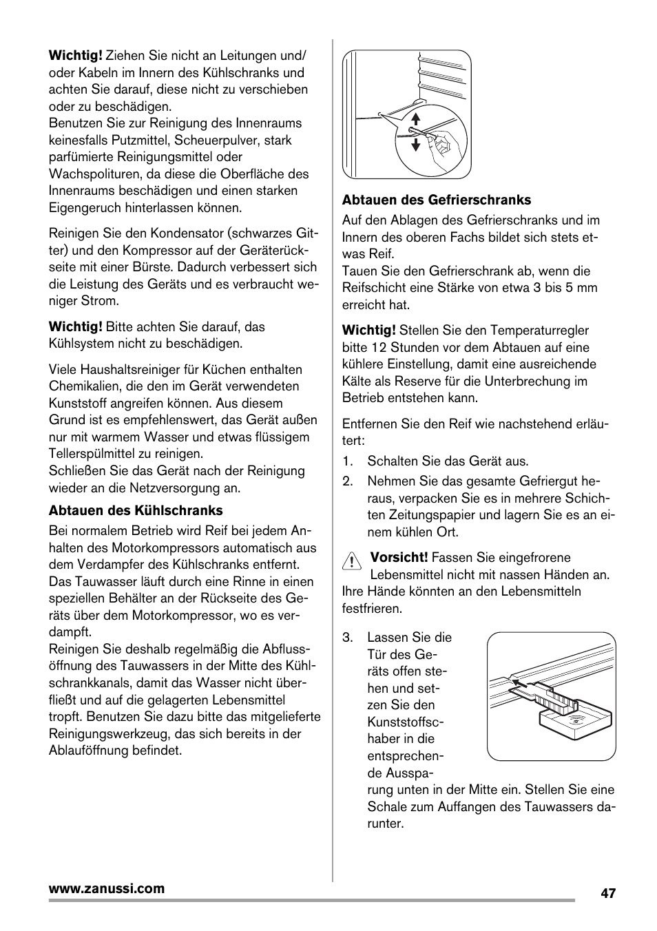 Zanussi ZBB29450SA User Manual | Page 47 / 56