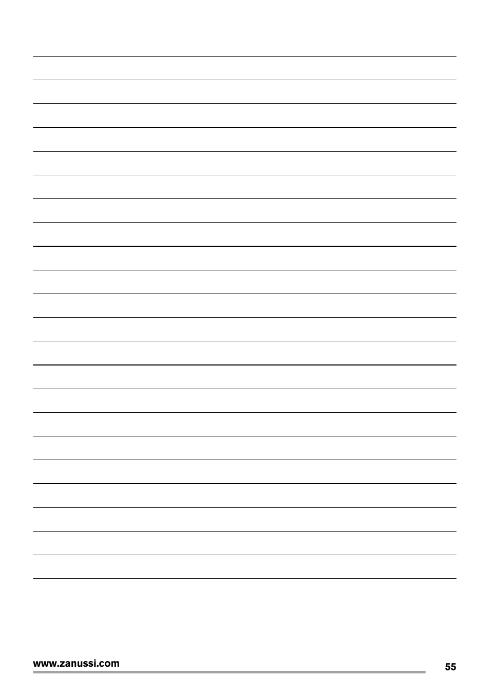 Zanussi ZBB29450SA User Manual | Page 55 / 56
