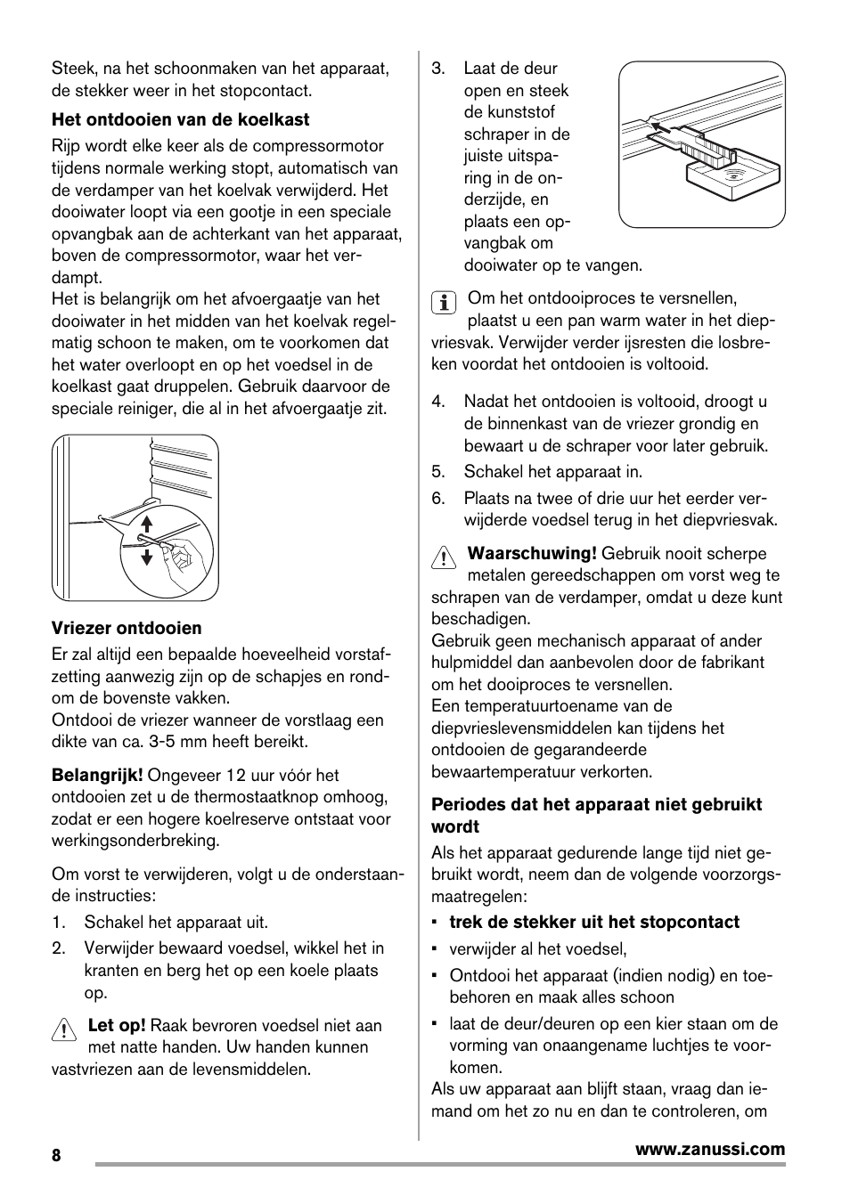 Zanussi ZBB29450SA User Manual | Page 8 / 56