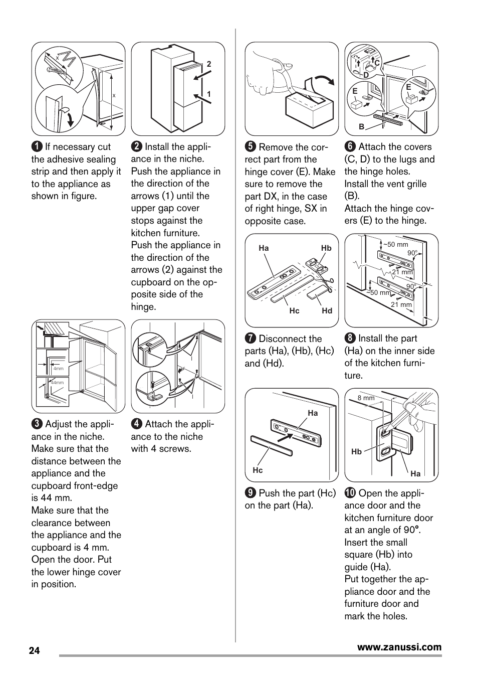 Zanussi ZBT20420SA User Manual | Page 24 / 56