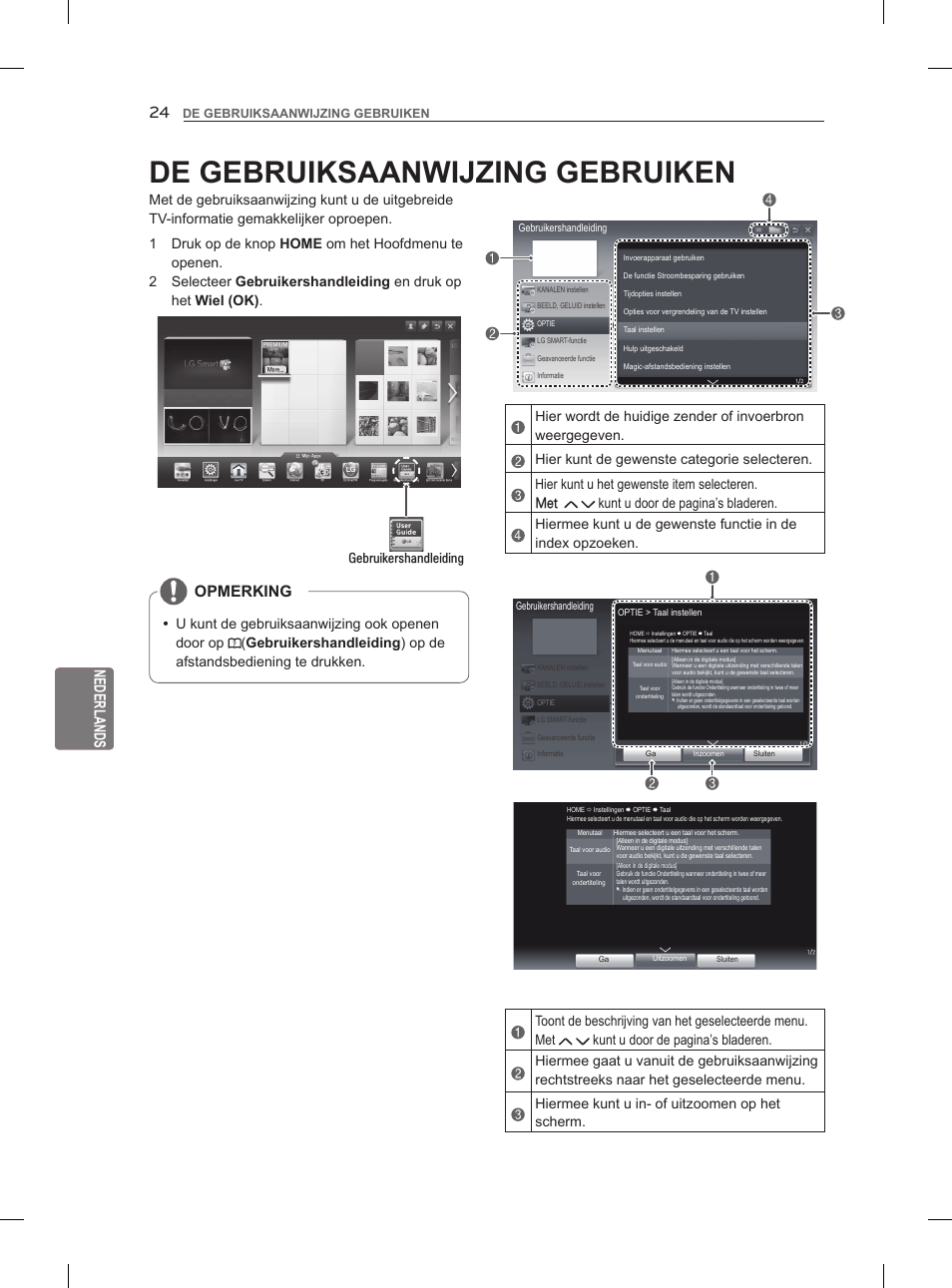 Nederlands, Opmerking, Gebruikershandleiding | De gebruiksaanwijzing gebruiken | LG 42LM860V User Manual | Page 208 / 276