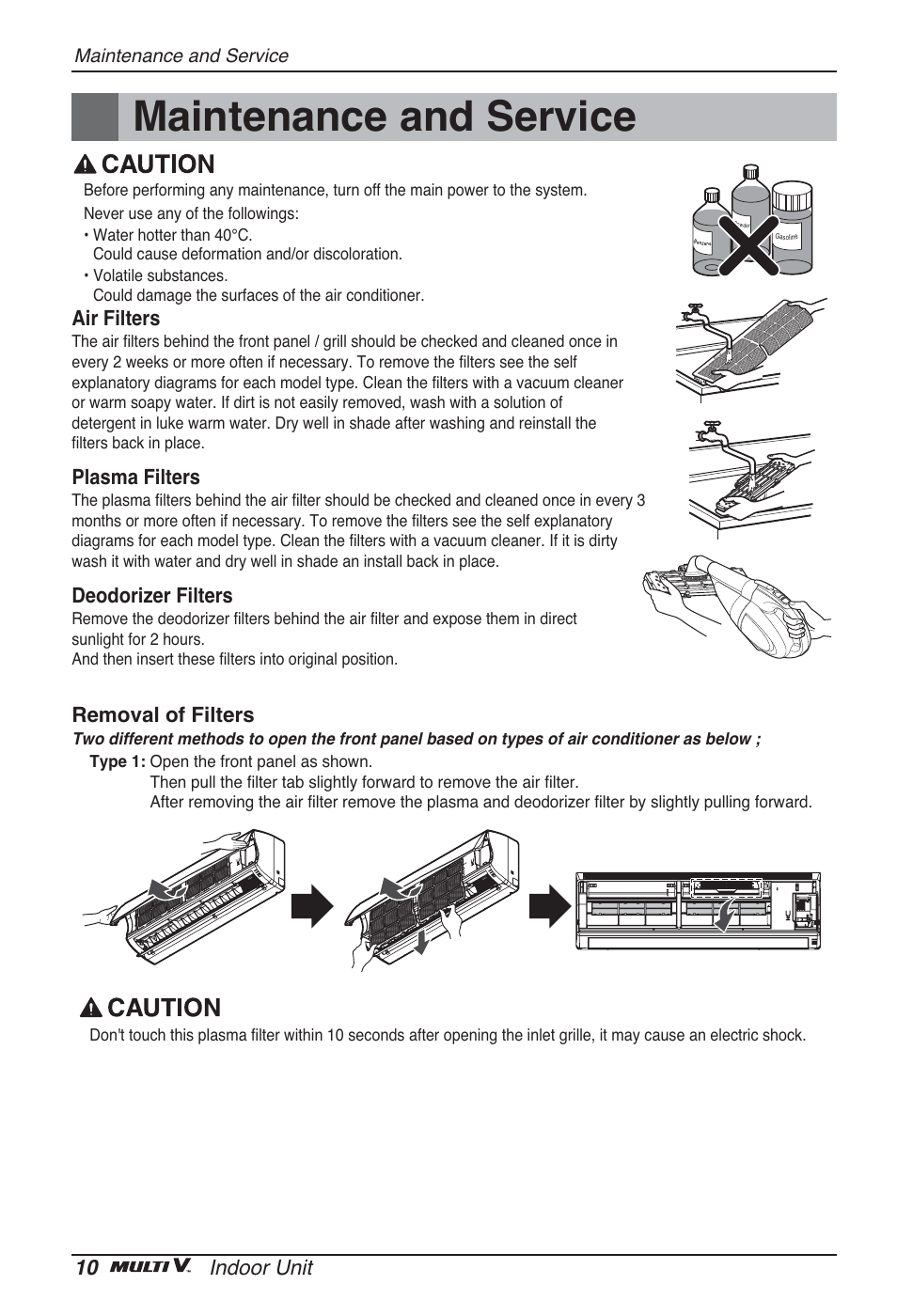 Maintenance and service | LG ARNU24GSCL2 User Manual | Page 10 / 229