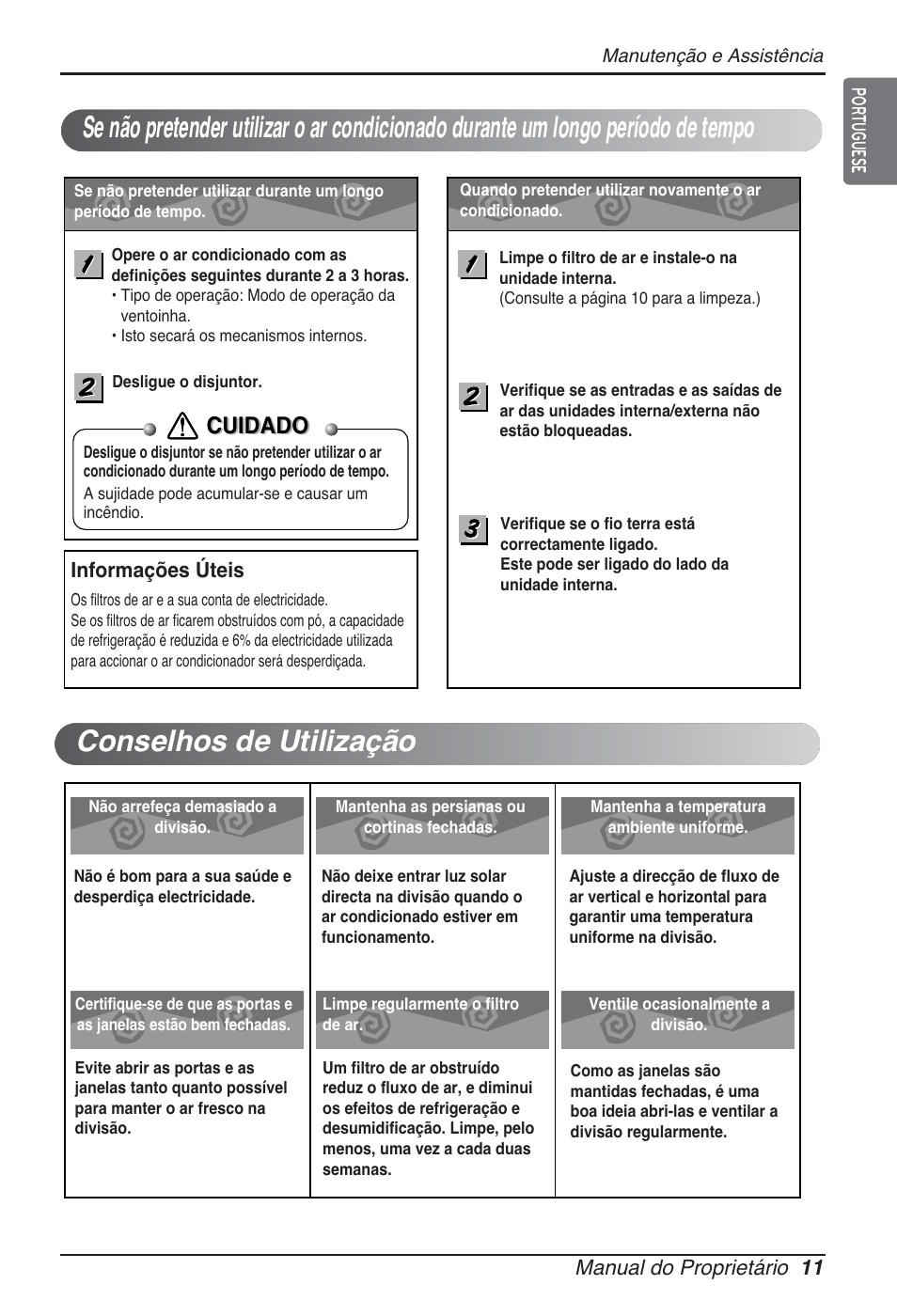 Cuidado | LG ARNU24GSCL2 User Manual | Page 131 / 229