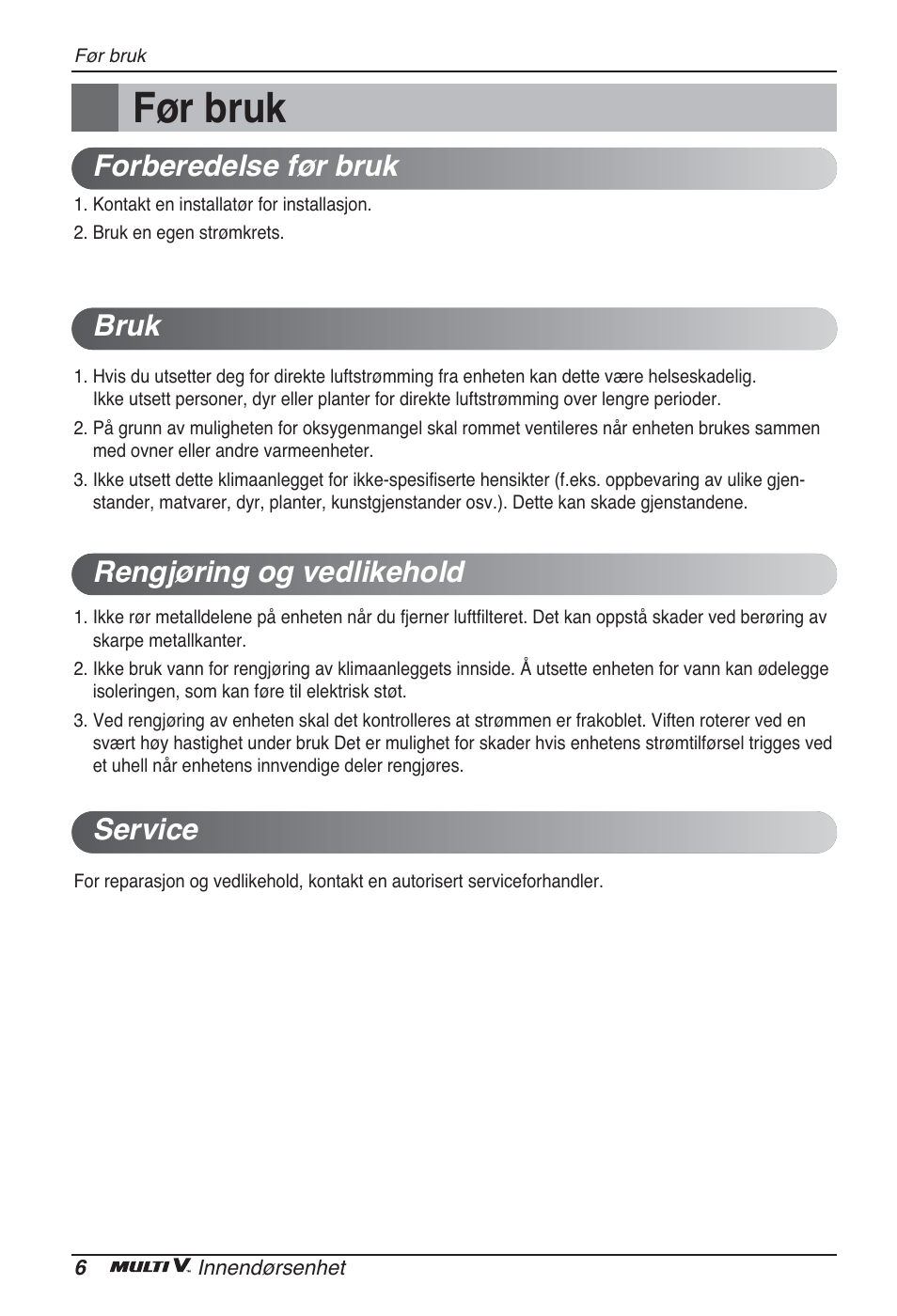 Før bruk | LG ARNU24GSCL2 User Manual | Page 198 / 229