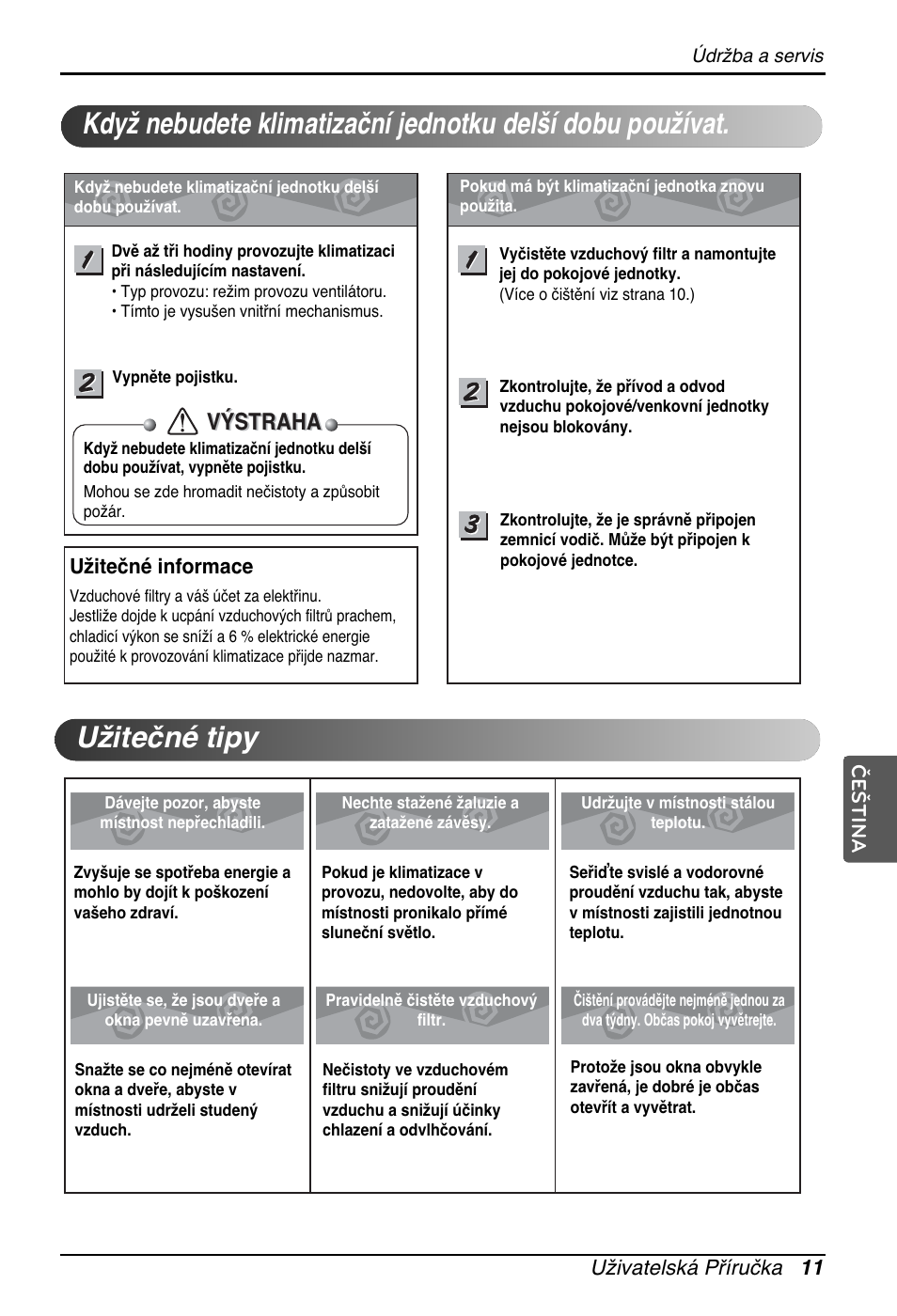 Výstraha | LG ARNU24GSCL2 User Manual | Page 83 / 229