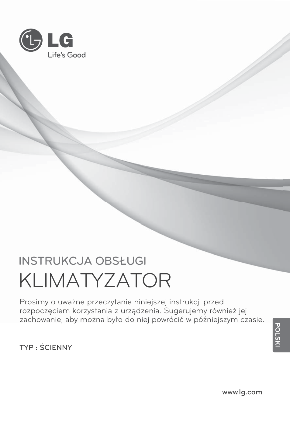 Polski, Klimatyzator, Instrukcja obsługi | LG ARNU24GSCL2 User Manual | Page 97 / 229