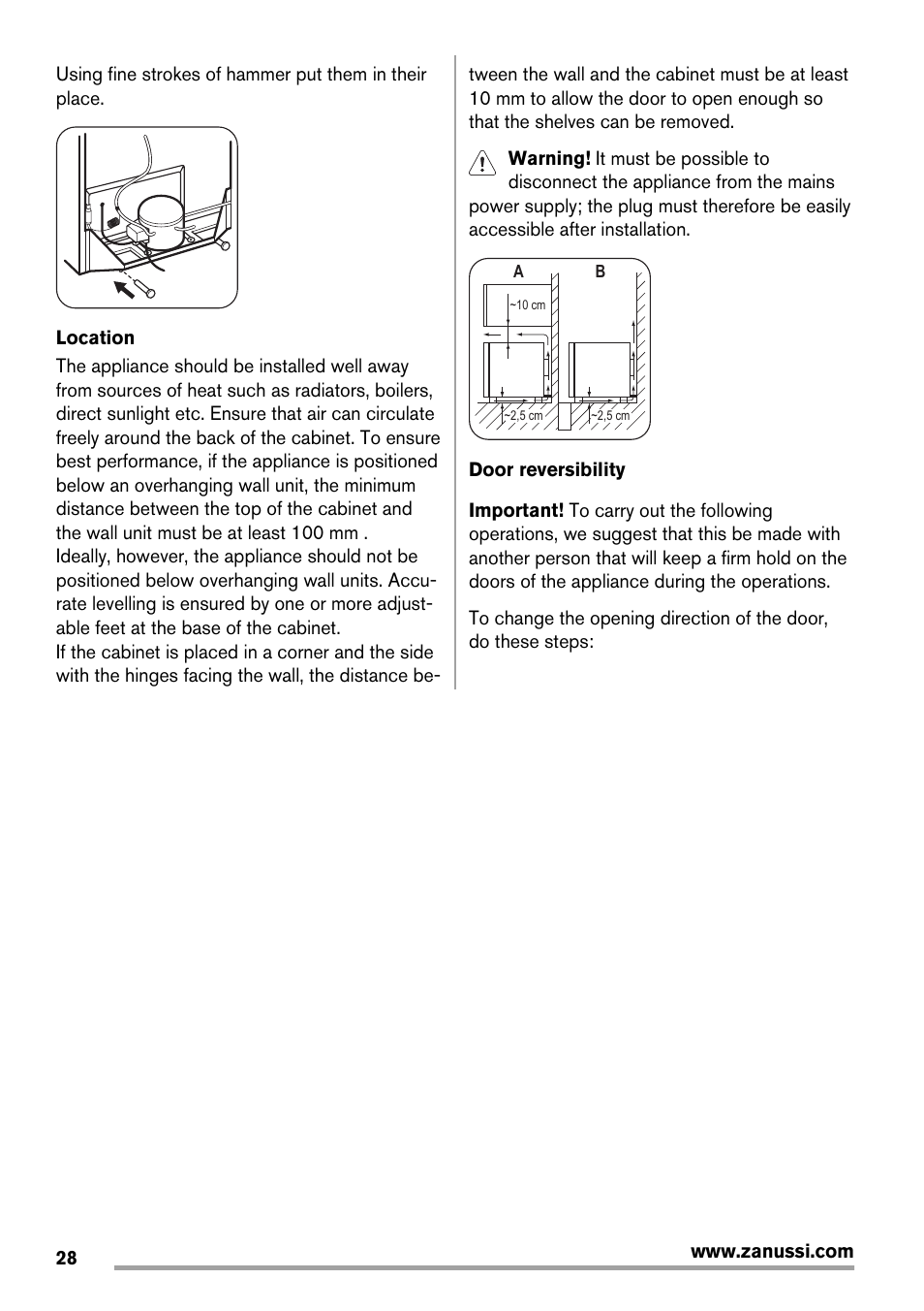 Zanussi ZRX407W User Manual | Page 28 / 52