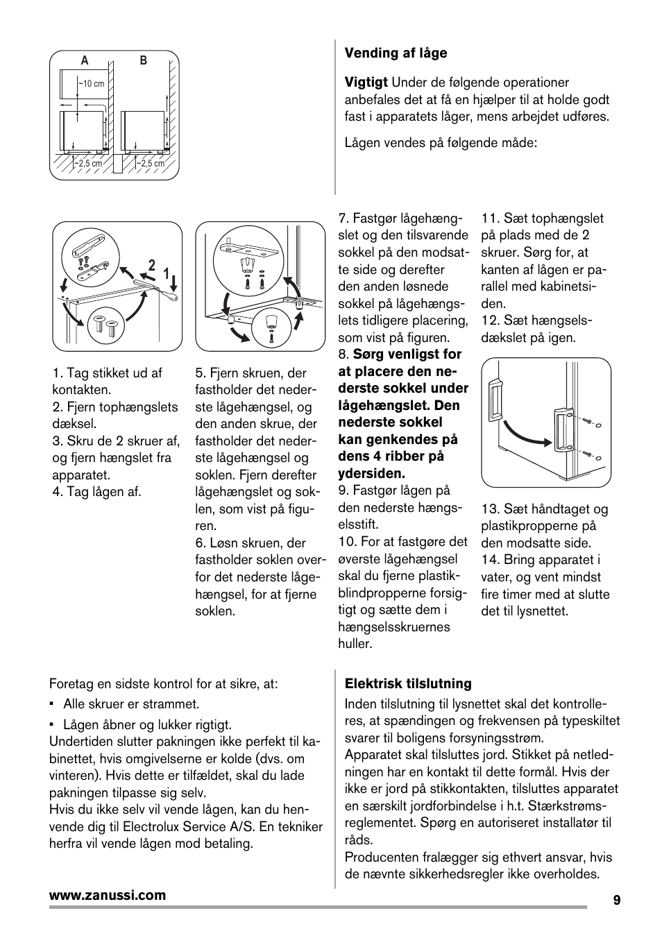 Zanussi ZRX407W User Manual | Page 9 / 52