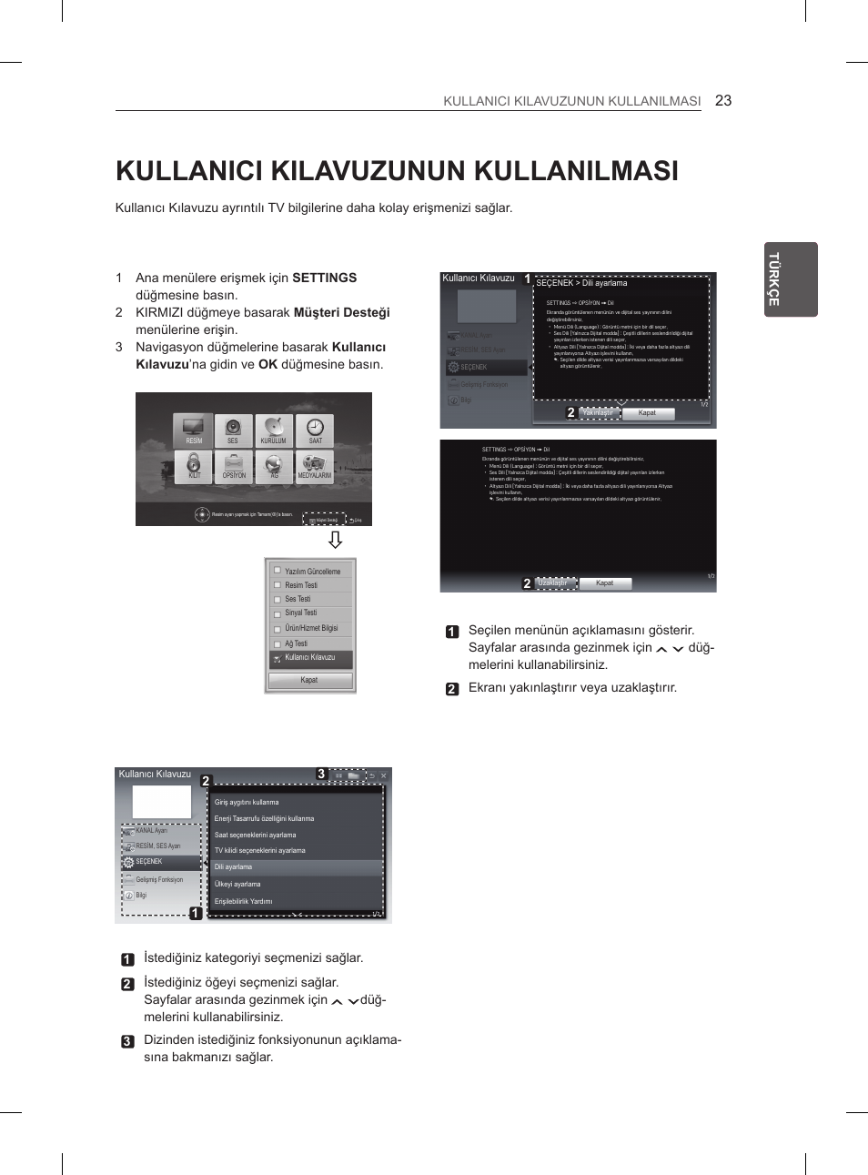 Kullanici kilavuzunun kullanilmasi, Tr türkçe kullanici kilavuzunun kullanilmasi | LG 47LS5600 User Manual | Page 53 / 73