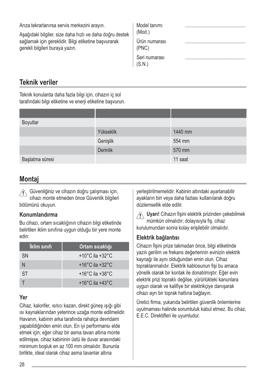 0rqwdm, 7hnqlnyhulohu | Zanussi ZFU219WO User Manual | Page 28 / 104