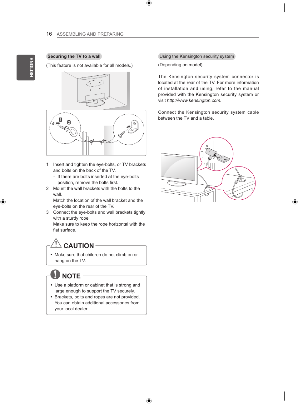 Caution | LG LS35 User Manual | Page 22 / 365