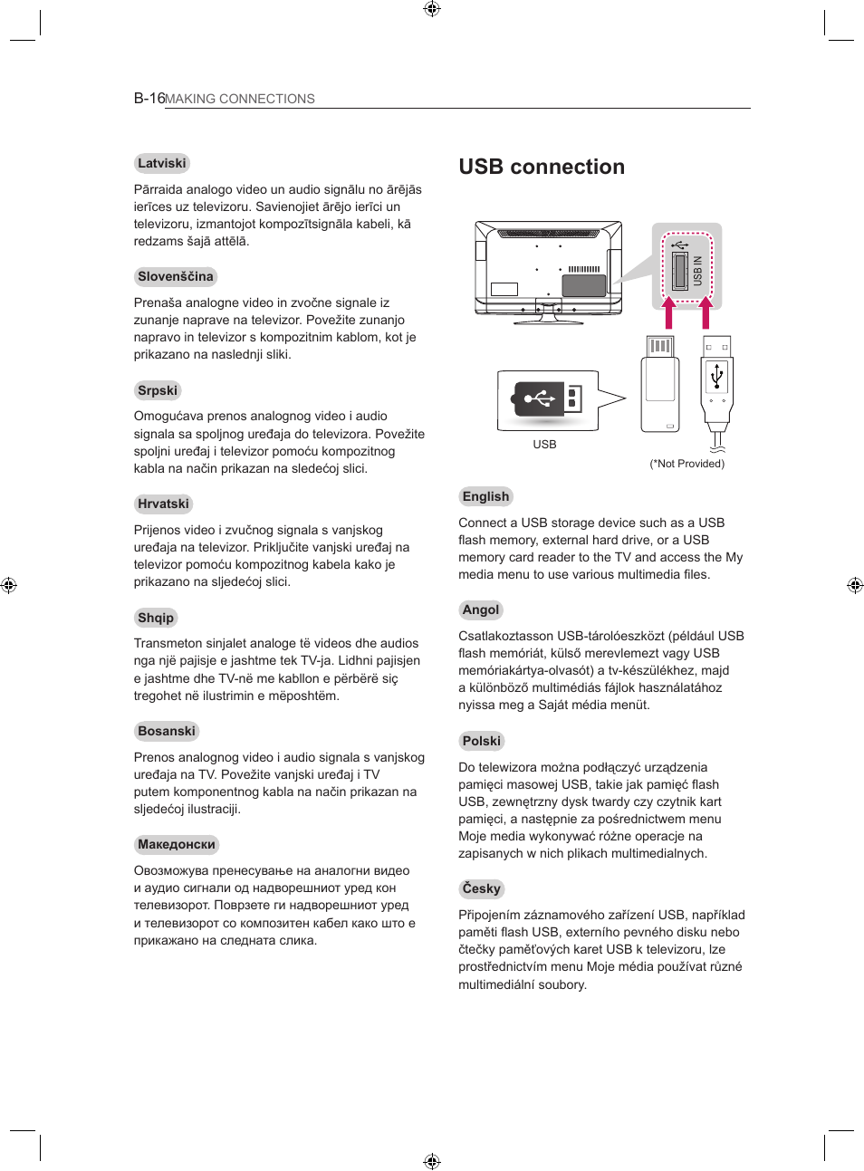 Usb connection | LG LS35 User Manual | Page 343 / 365