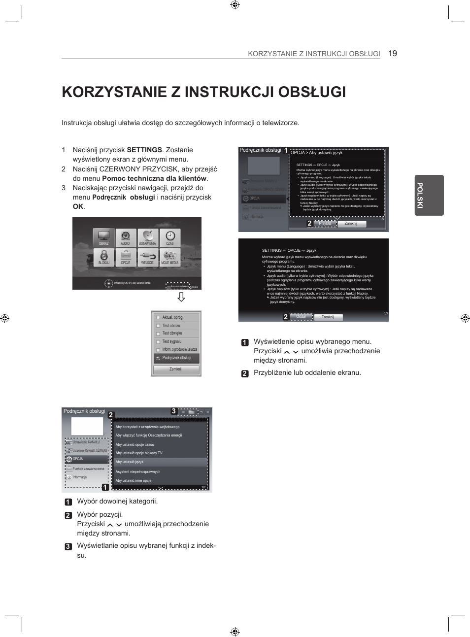 Korzystanie z instrukcji obsługi, Pl polski korzystanie z instrukcji obsługi, 1wyświetlenie opisu wybranego menu. przyciski | LG LS35 User Manual | Page 65 / 365