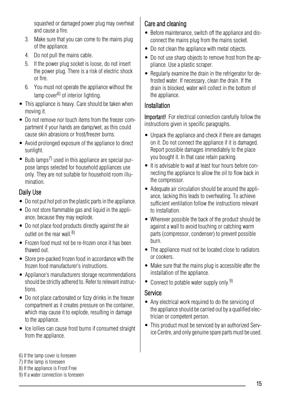 Zanussi ZRT724X User Manual | Page 15 / 52