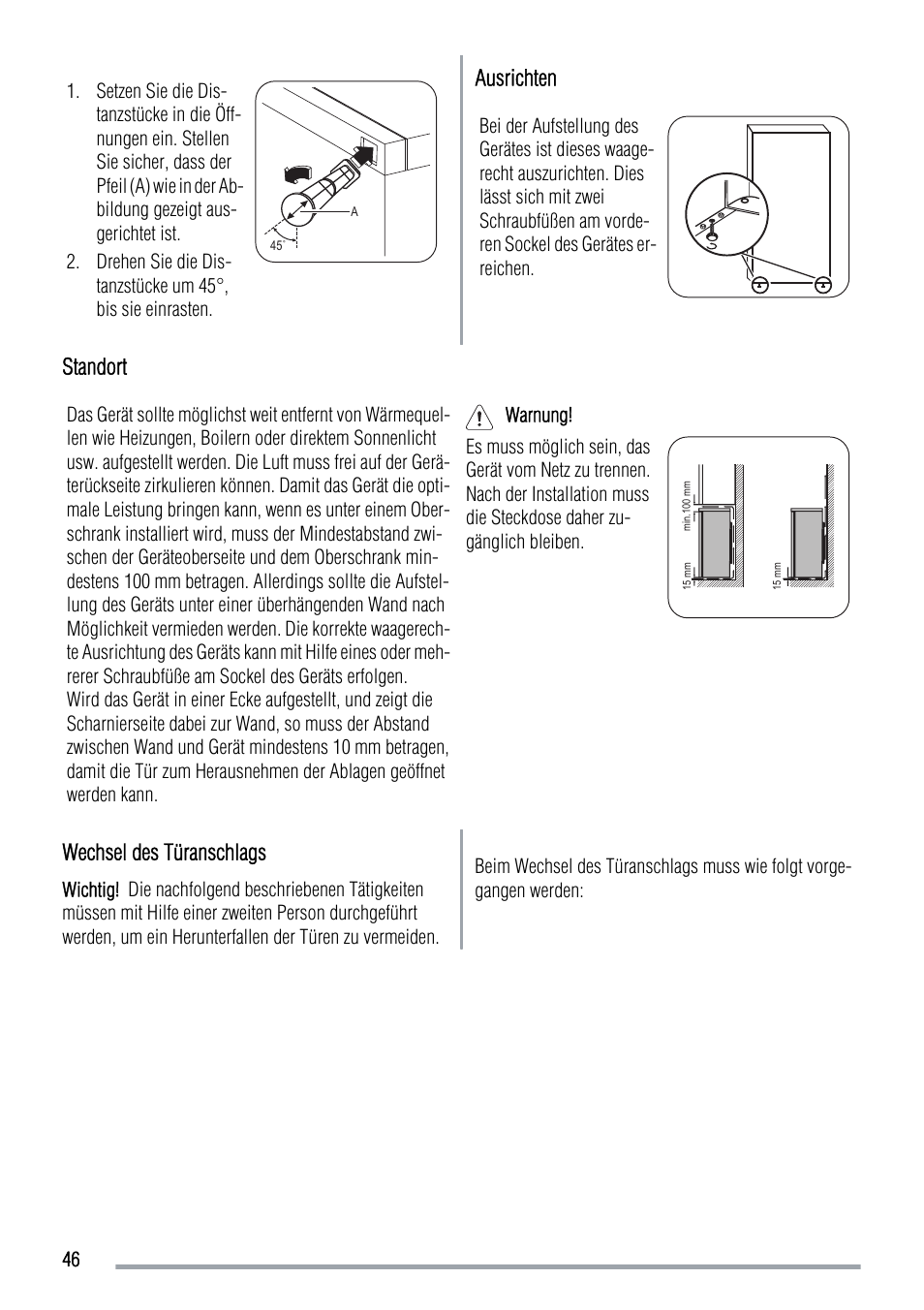 Zanussi ZRT724X User Manual | Page 46 / 52