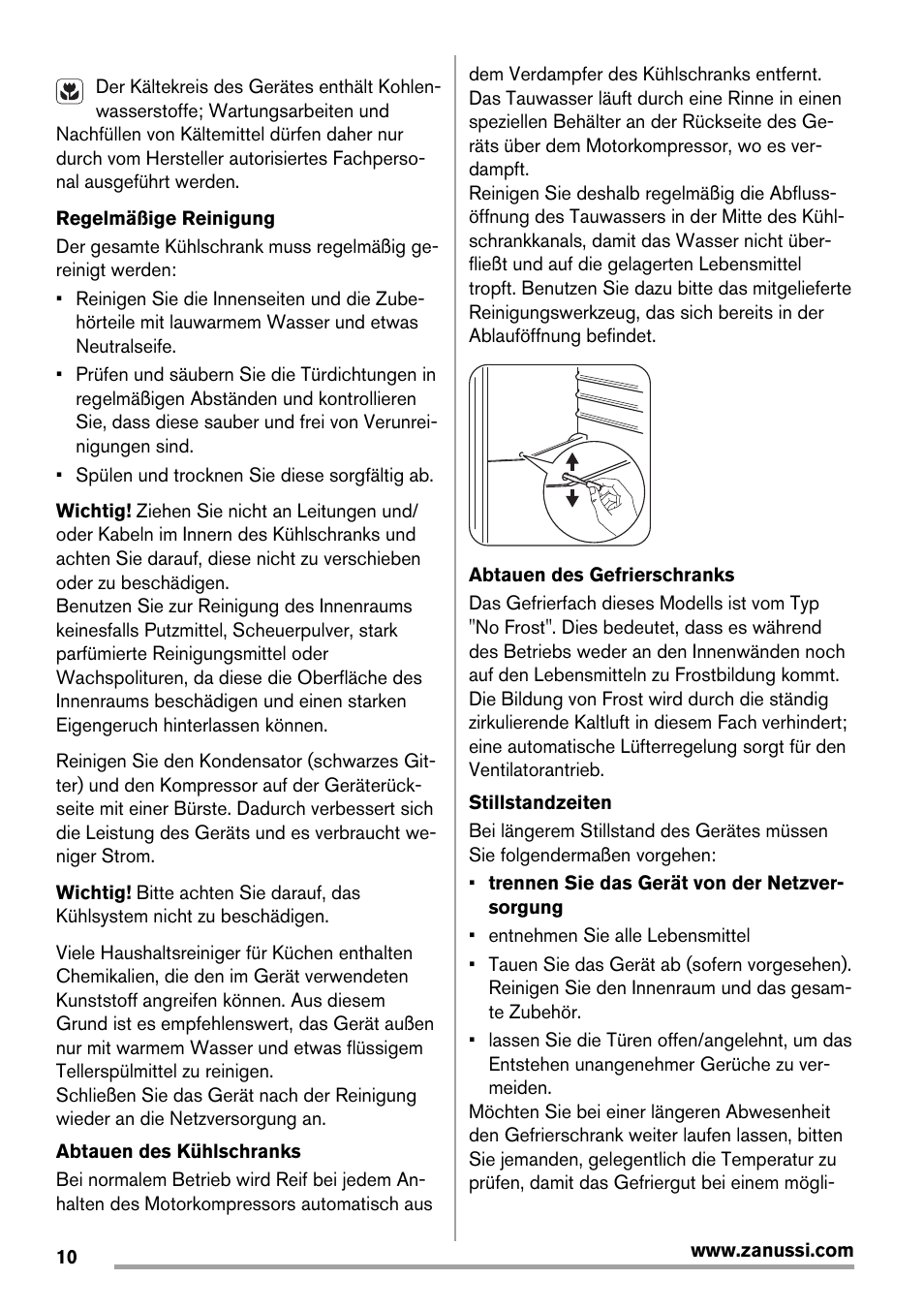 Zanussi ZRB934FX2 User Manual | Page 10 / 60