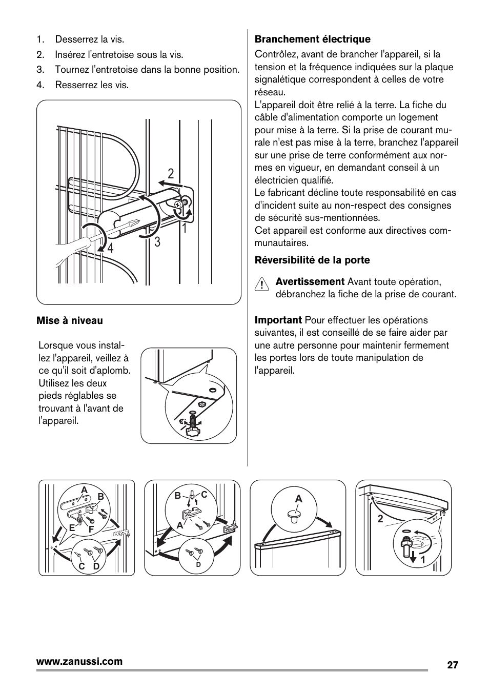 Zanussi ZRB934FX2 User Manual | Page 27 / 60