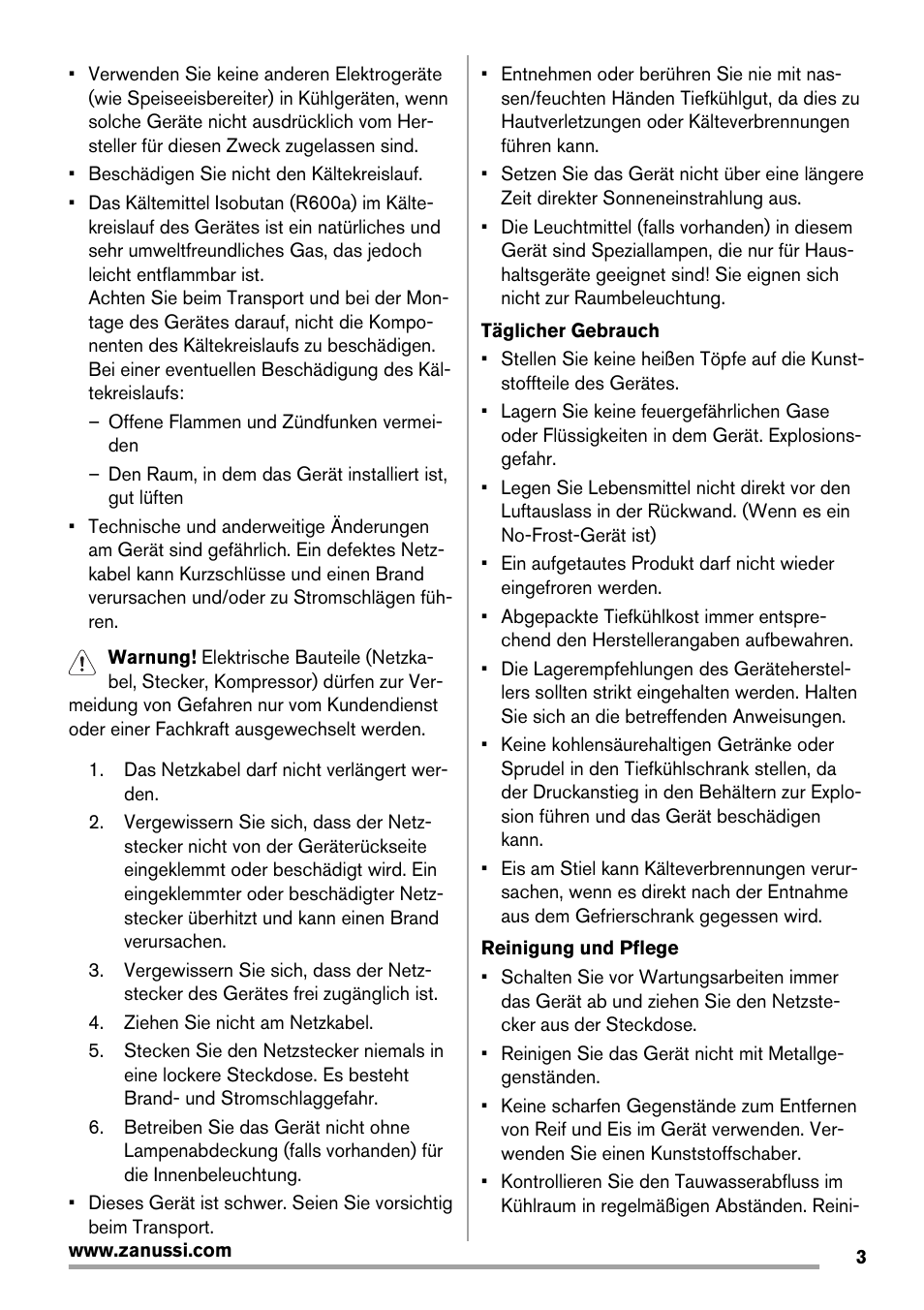 Zanussi ZRB934FX2 User Manual | Page 3 / 60
