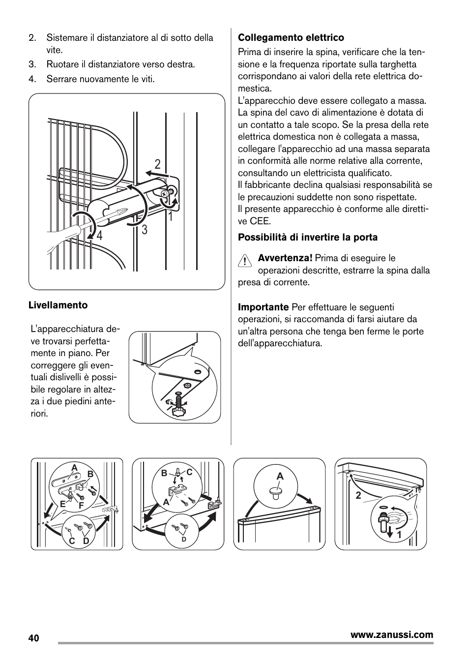 Zanussi ZRB934FX2 User Manual | Page 40 / 60