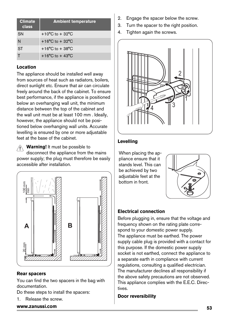 Zanussi ZRB934FX2 User Manual | Page 53 / 60
