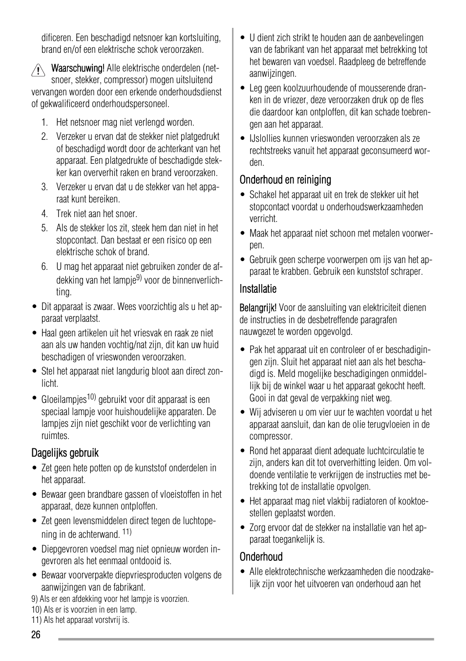 Zanussi ZFC627WAP User Manual | Page 26 / 120