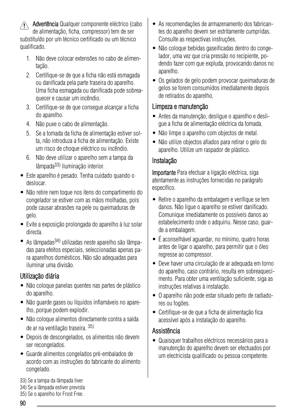 Zanussi ZFC627WAP User Manual | Page 90 / 120