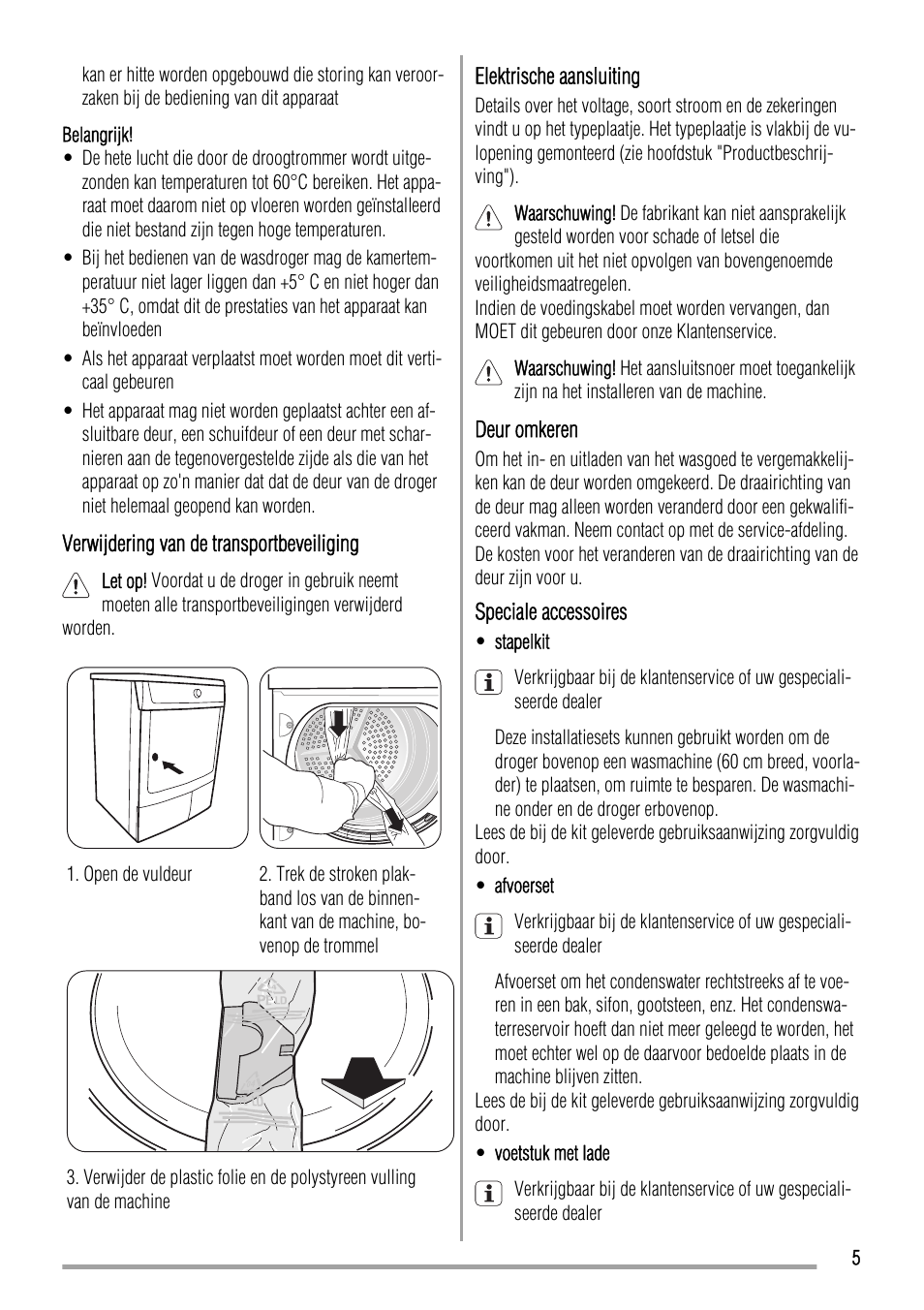 Zanussi ZTH485 User Manual | Page 5 / 56