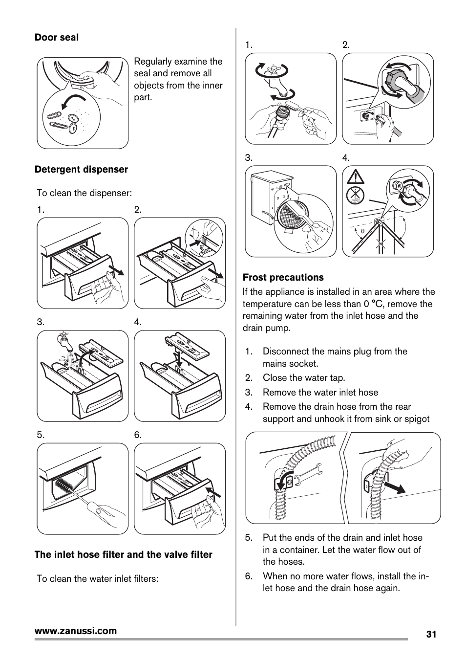 Zanussi ZWG7120K User Manual | Page 31 / 72