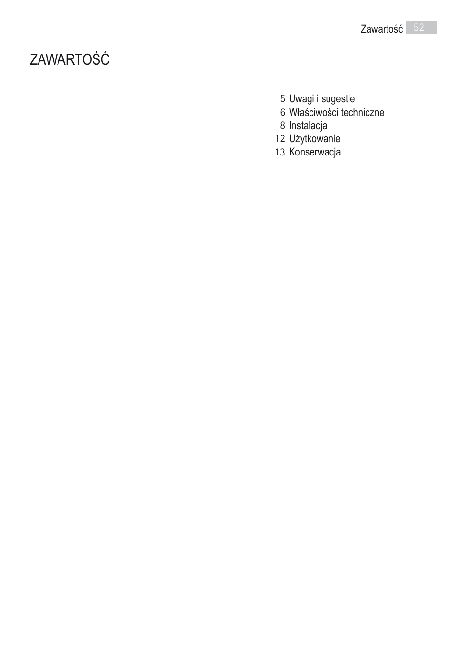 Zawartość | AEG DI7490-M User Manual | Page 52 / 88