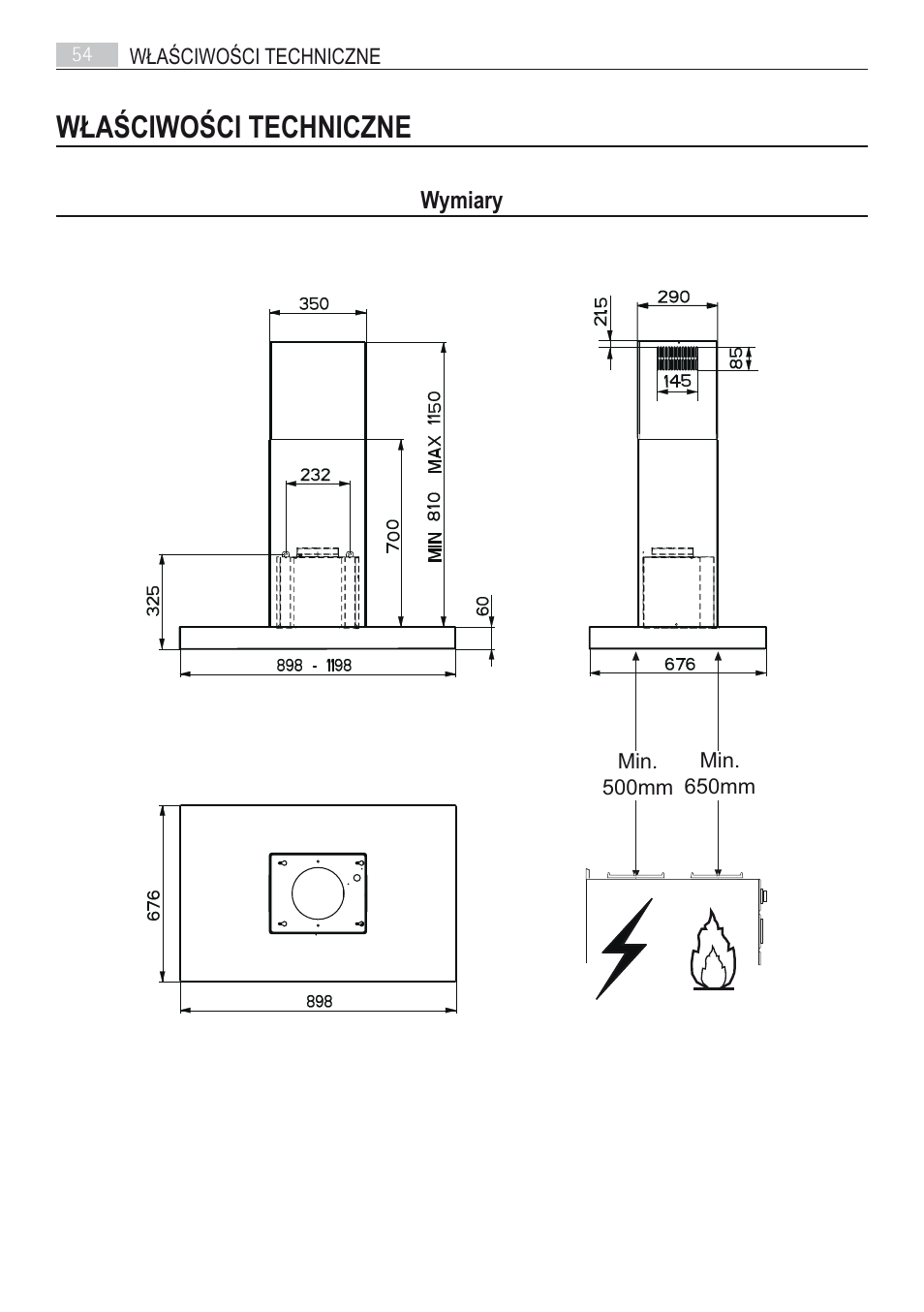 Właściwości techniczne | AEG DI7490-M User Manual | Page 54 / 88