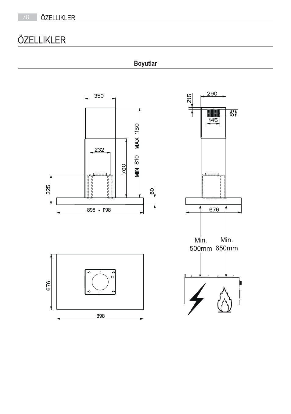 Özellikler | AEG DI7490-M User Manual | Page 78 / 88