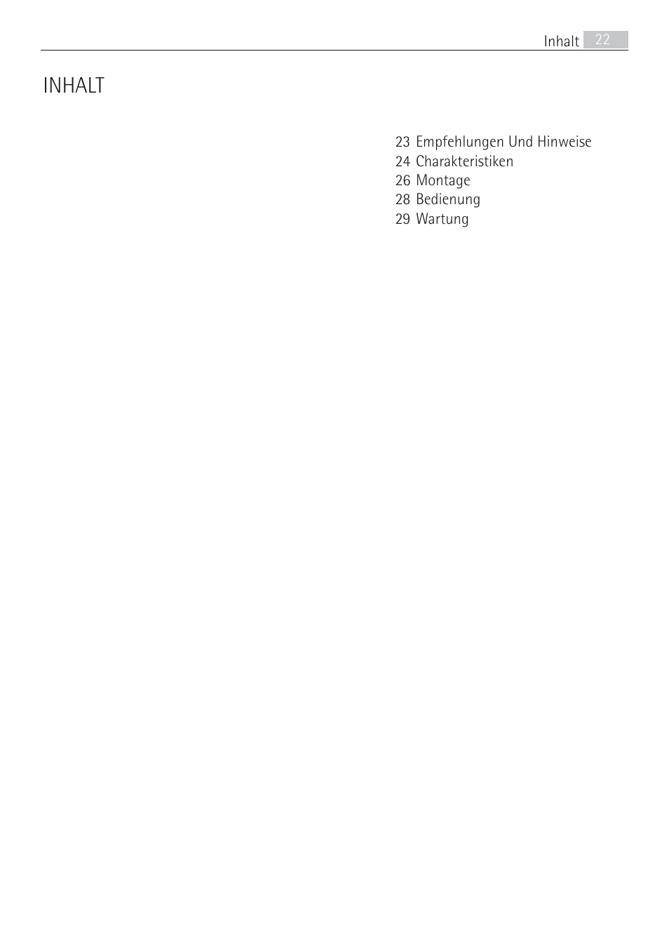 Inhalt | AEG DF7190-M User Manual | Page 22 / 40