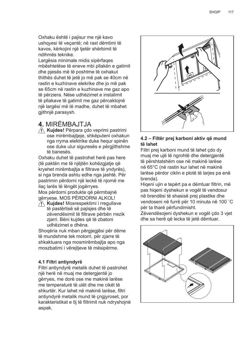 Mirëmbajtja | AEG X78263BV1 User Manual | Page 117 / 128