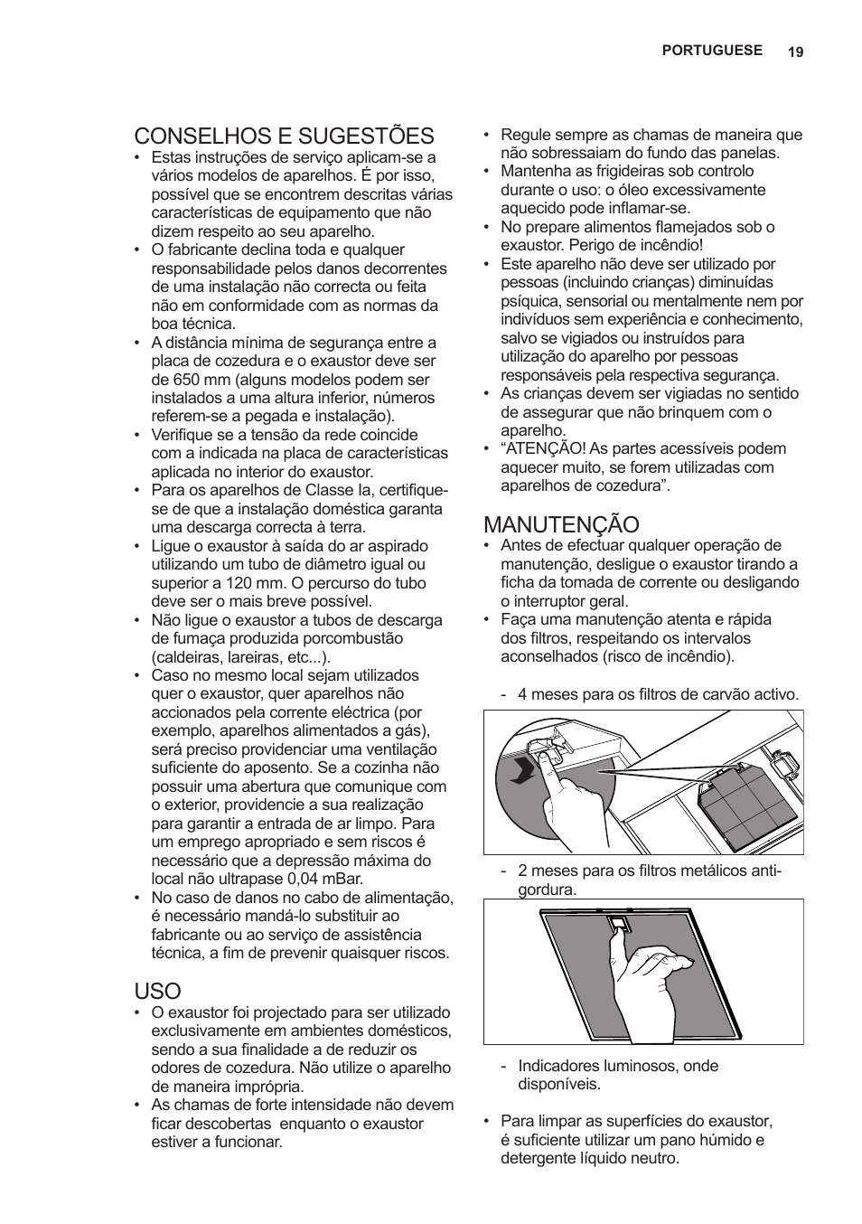 Conselhos e sugestões, Manutenção | AEG X66453MD0 User Manual | Page 19 / 96