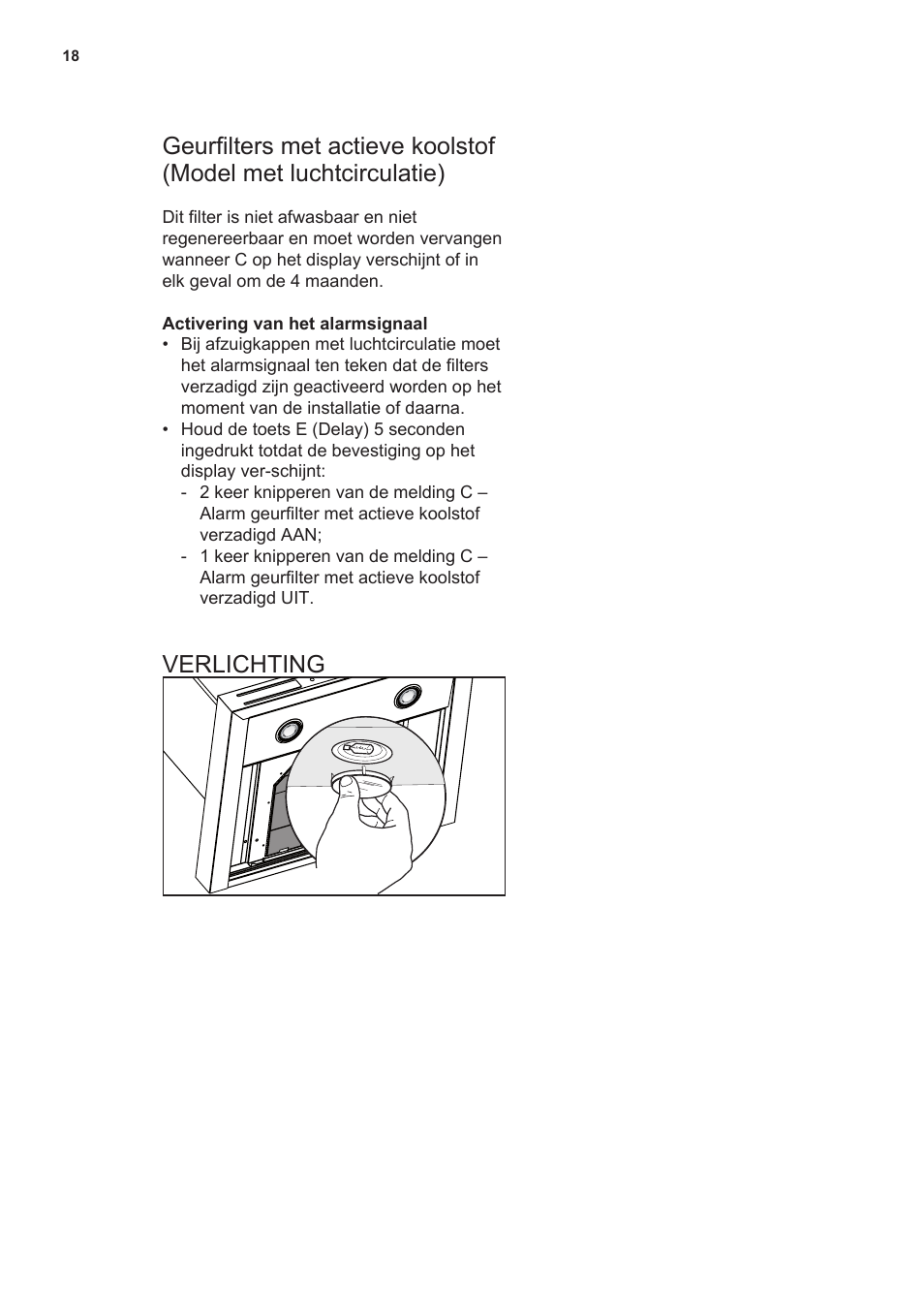 Verlichting | AEG X59143MD0 User Manual | Page 18 / 72