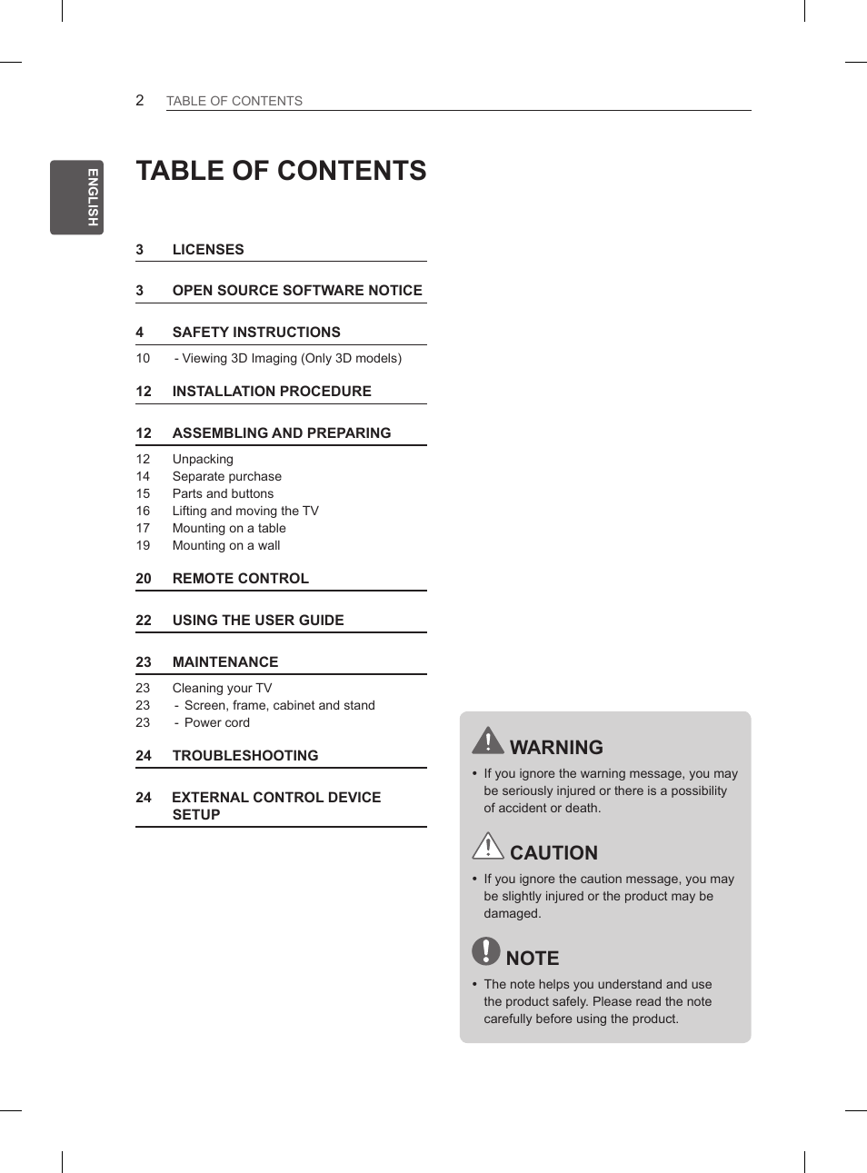 LG 47LA6130 User Manual | Page 6 / 436