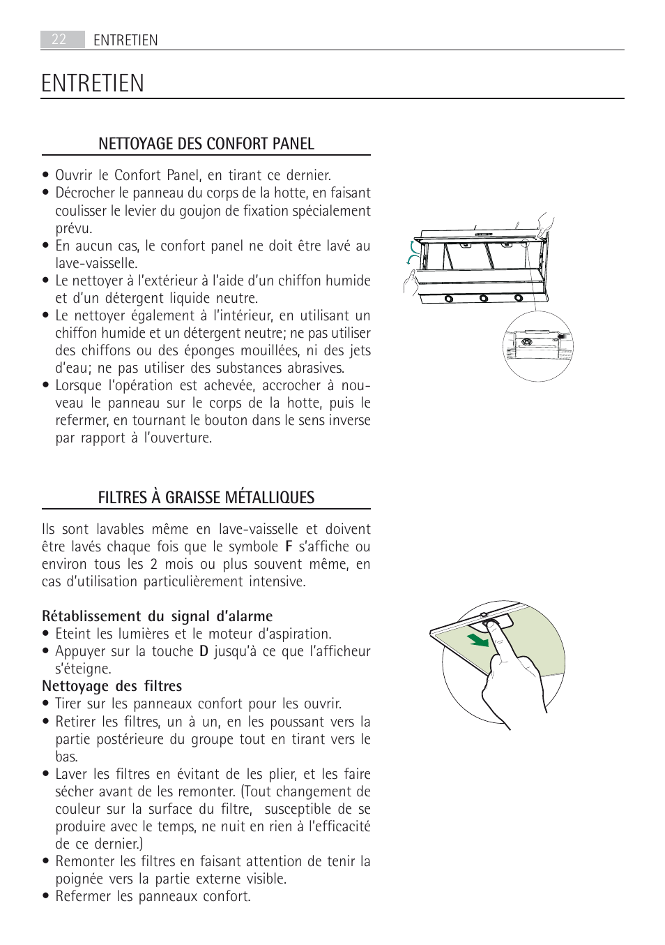 Entretien | AEG DD8694-M User Manual | Page 22 / 68