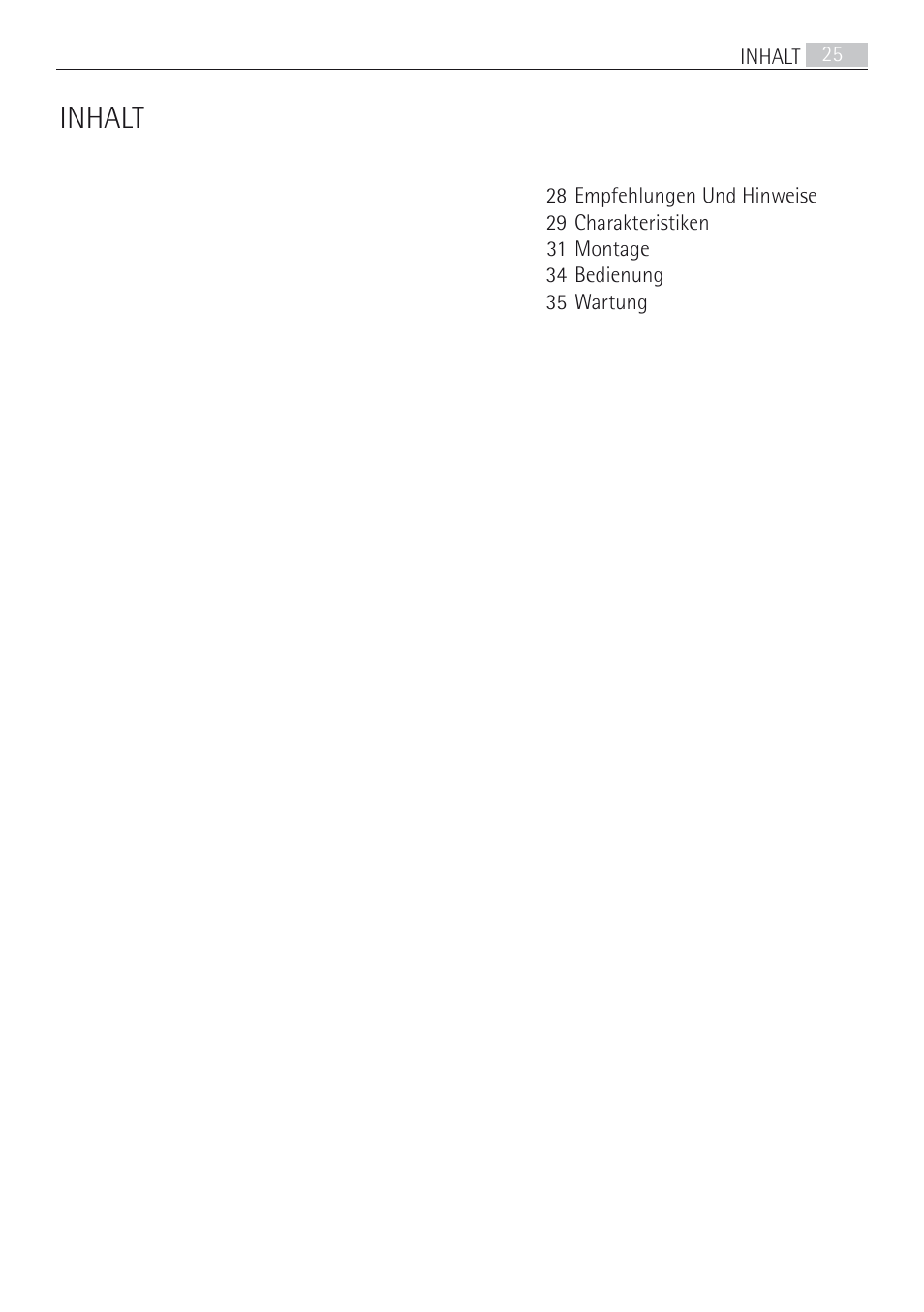 Inhalt | AEG DD8694-M User Manual | Page 25 / 68