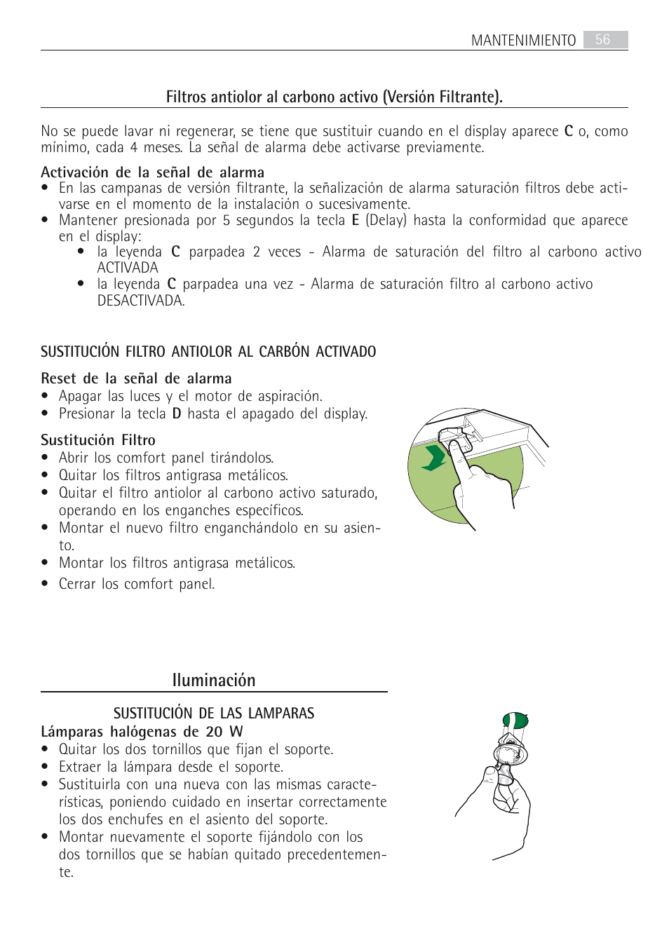 Iluminación | AEG DD8694-M User Manual | Page 56 / 68