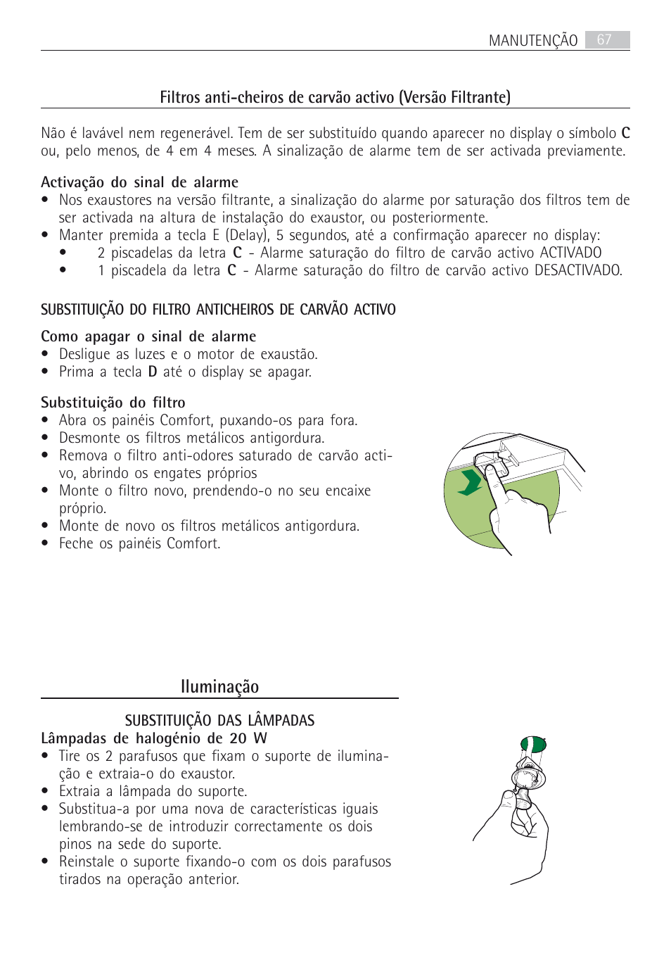 Iluminação | AEG DD8694-M User Manual | Page 67 / 68