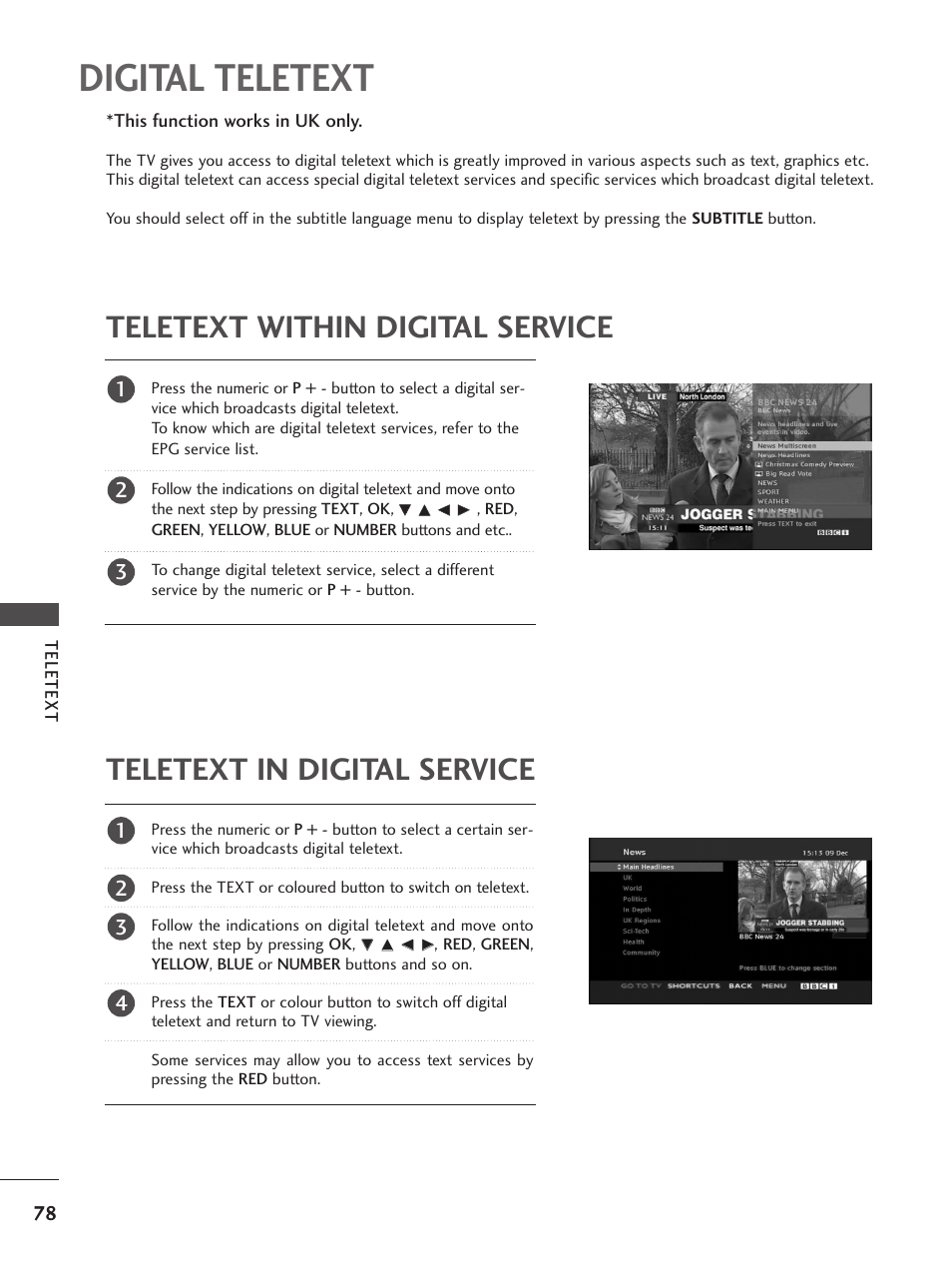 Digital teletext | LG 26LG300C User Manual | Page 80 / 97