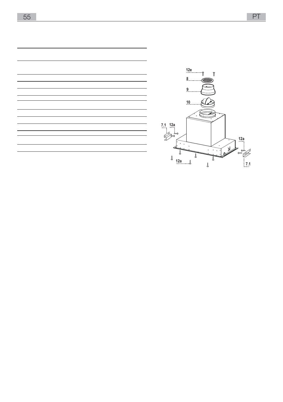 Componentes, 55 pt | AEG DL8590-M User Manual | Page 55 / 64