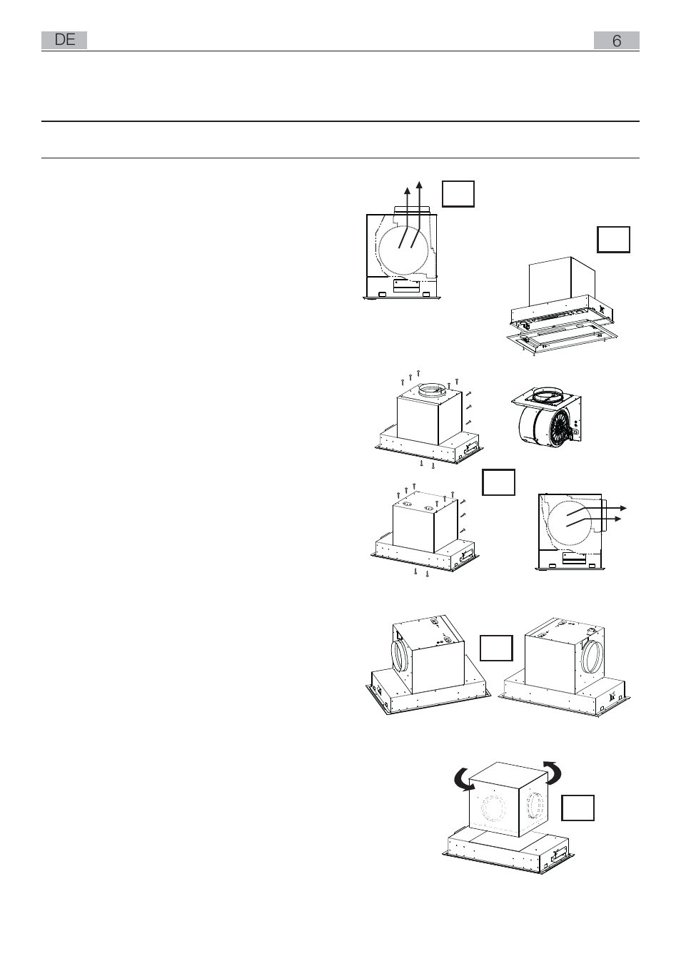 Montage, Installation luftauslass-modus | AEG DL8590-M User Manual | Page 6 / 64