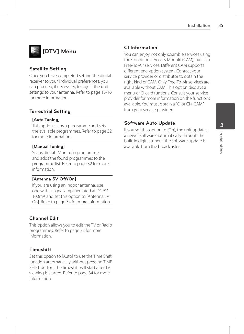 Dtv] menu | LG HR570S User Manual | Page 35 / 112