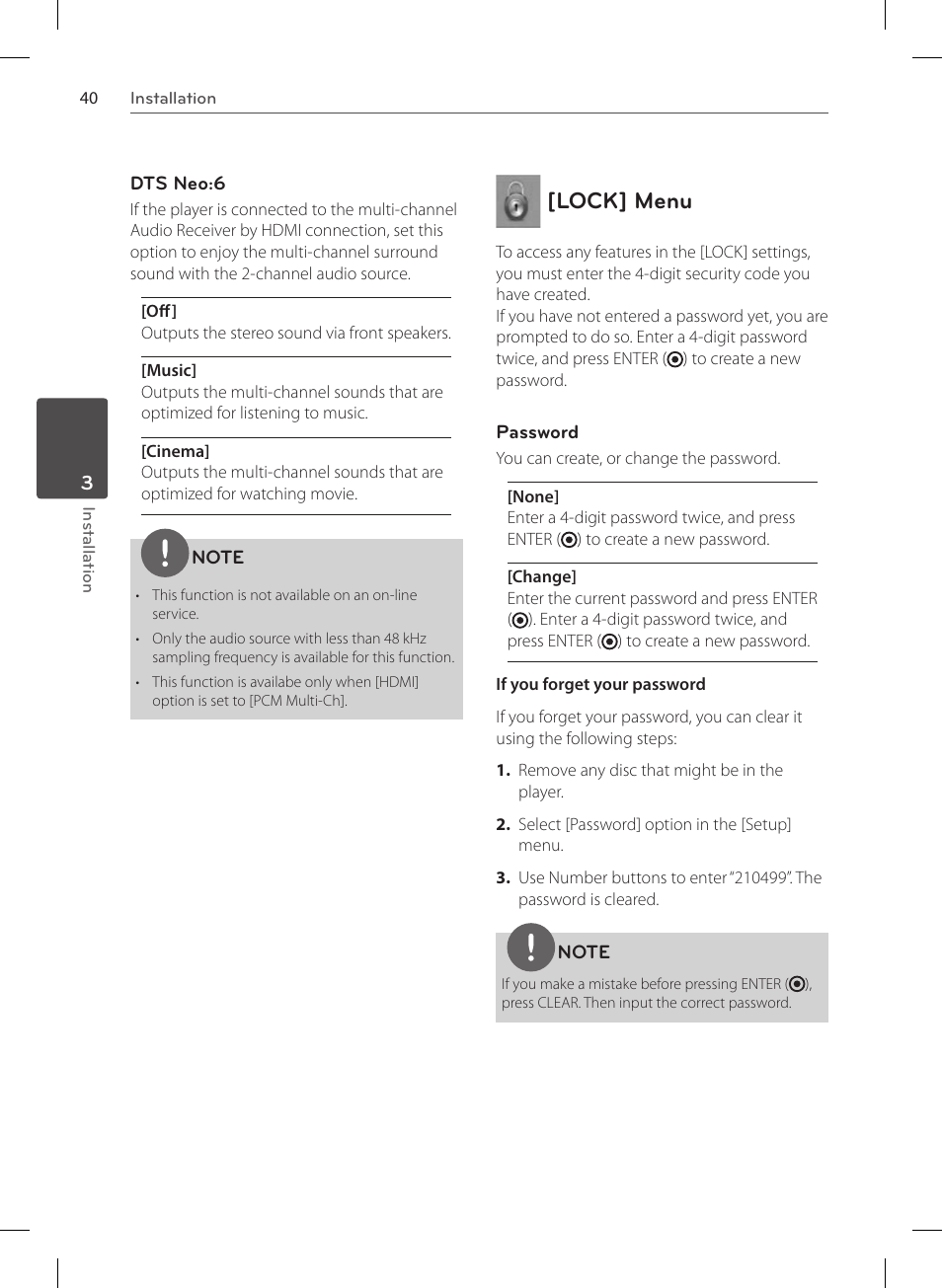 Lock] menu | LG HR570S User Manual | Page 40 / 112