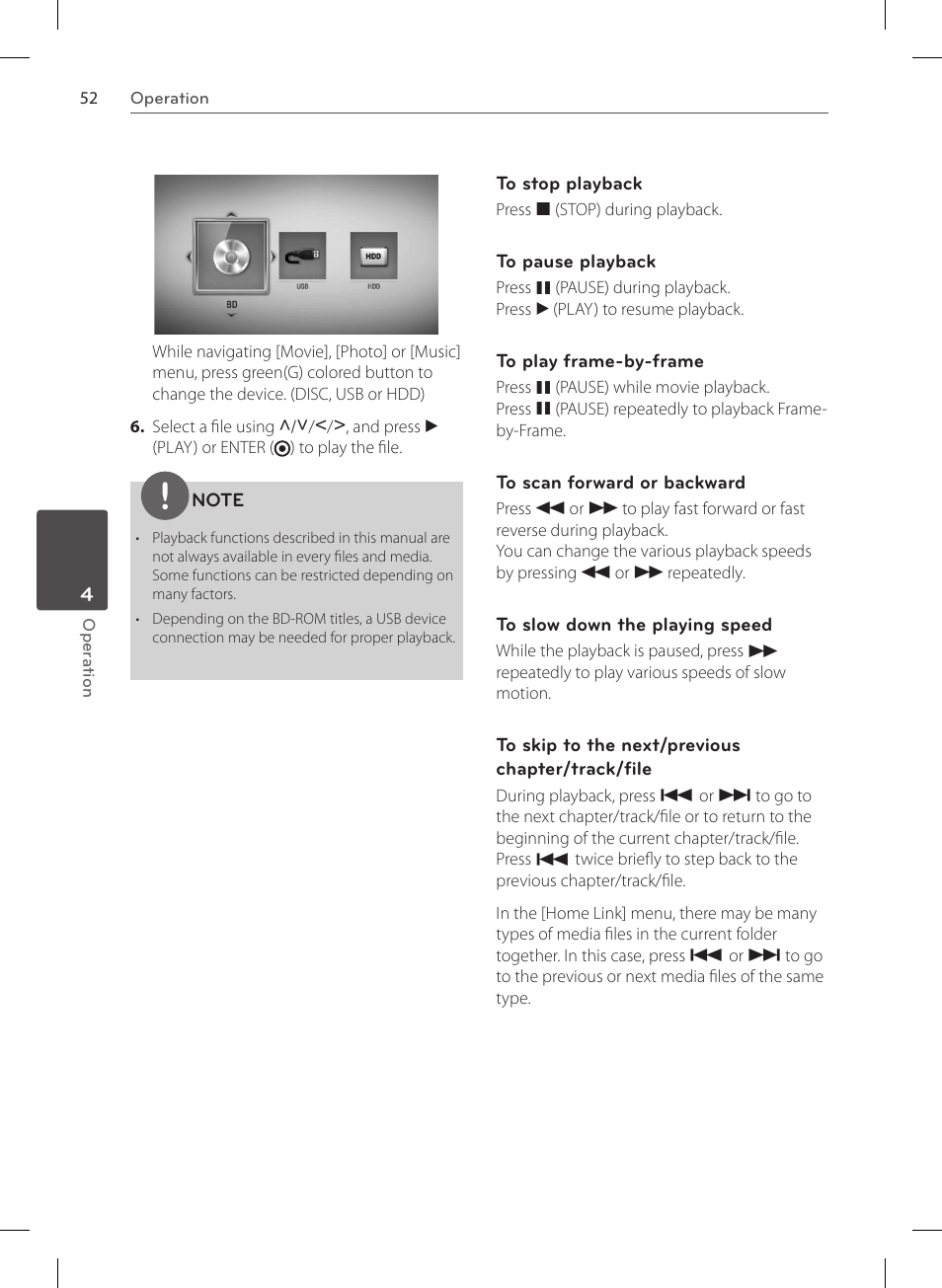 LG HR570S User Manual | Page 52 / 112