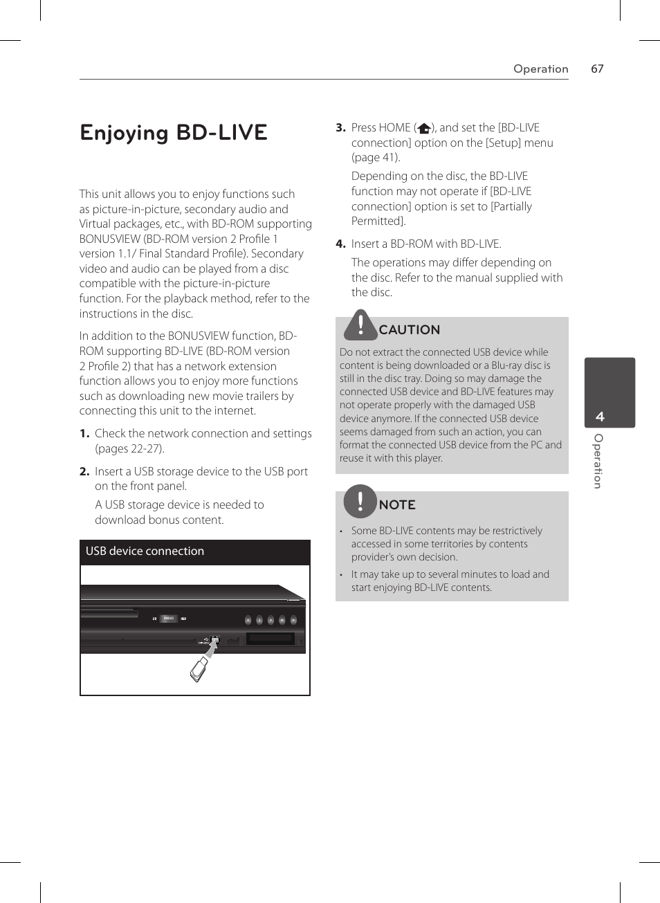 Enjoying bd-live | LG HR570S User Manual | Page 67 / 112